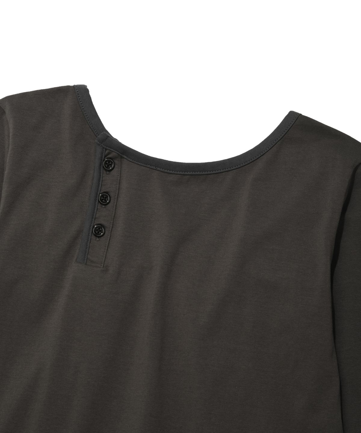 리트리버클럽(RETRIEVER CLUB) HENLEY NECK 7 CUT [CHARCOAL GRAY]