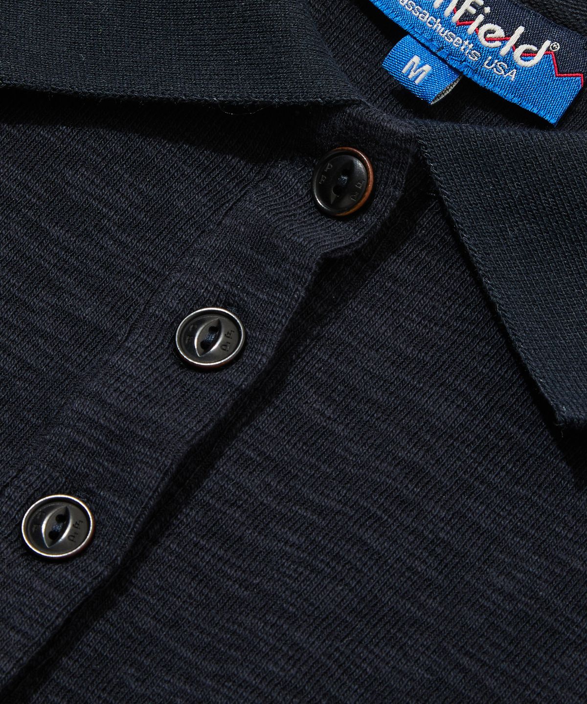 펜필드(PENFIELD) 여성 슬럽 폴로 반팔 셔츠 네이비_FS2KT91U