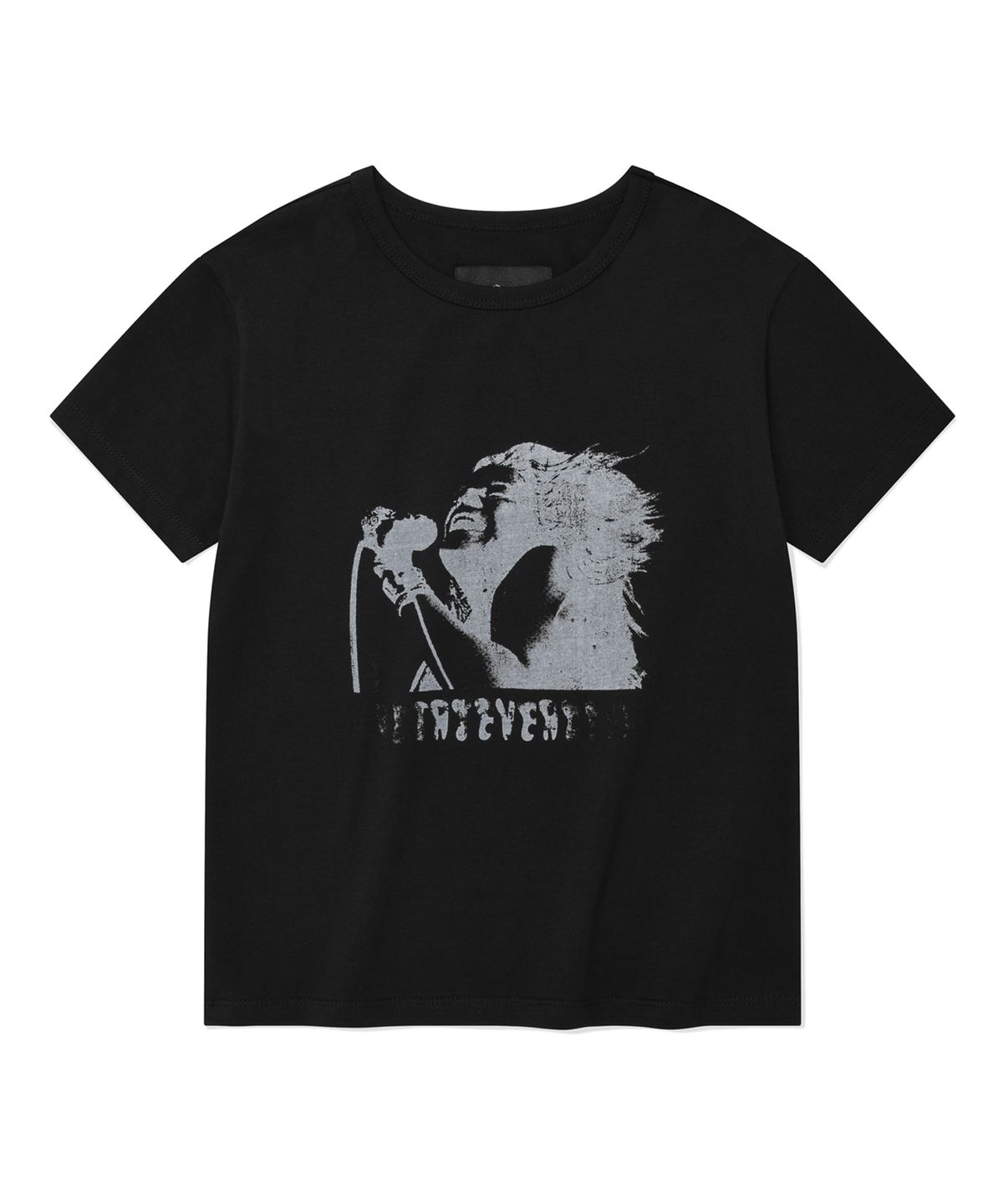 리트리버클럽(RETRIEVER CLUB) LINE STONE CROP TEE [BLACK]