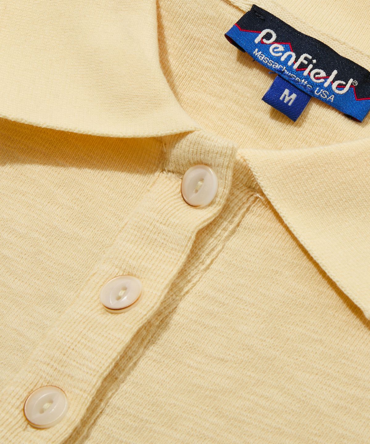 펜필드(PENFIELD) 여성 슬럽 폴로 반팔 셔츠 레몬_FS2KT90U