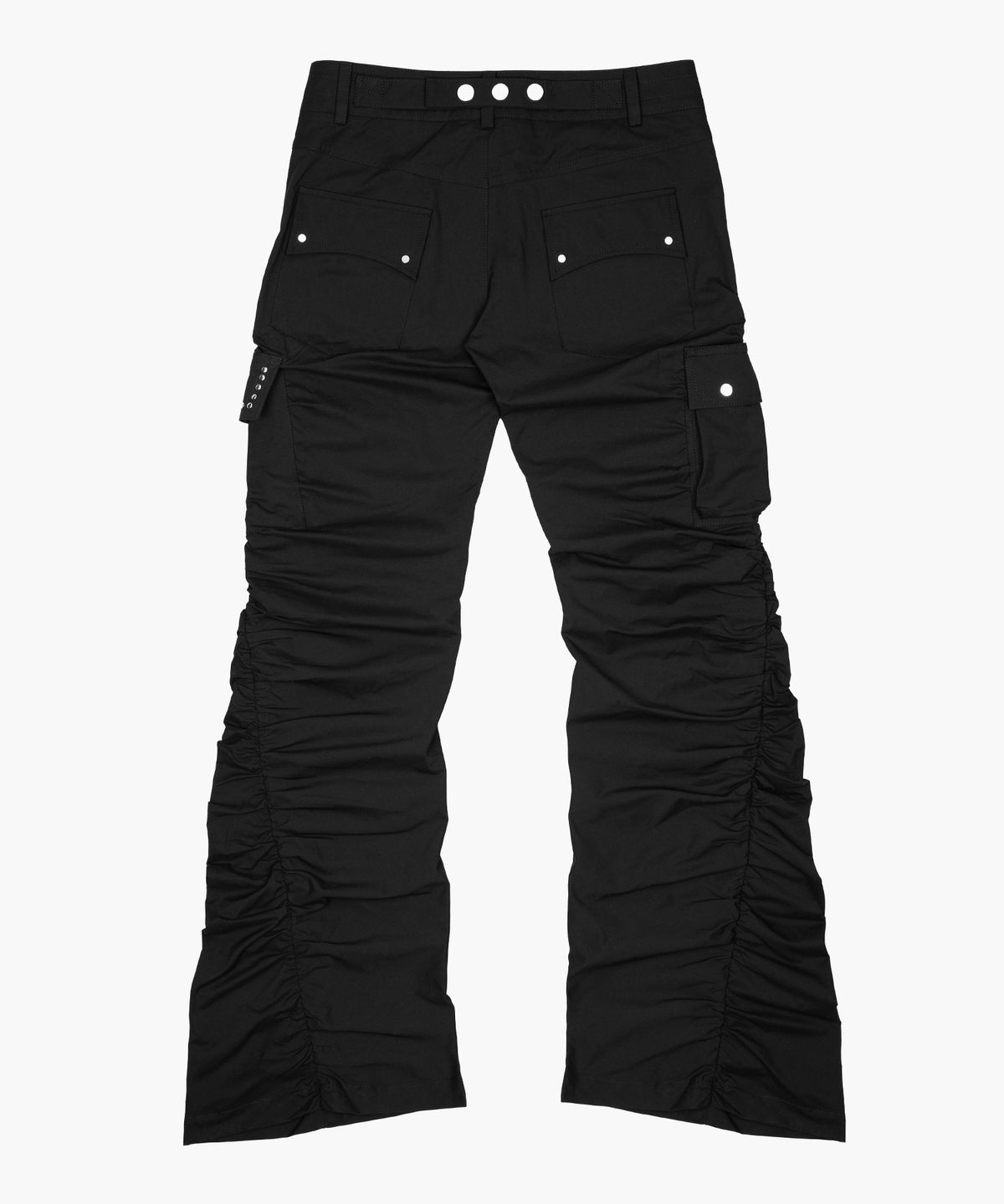 러프넥(ROUGHNECK) Shirring Cargo Pants Black