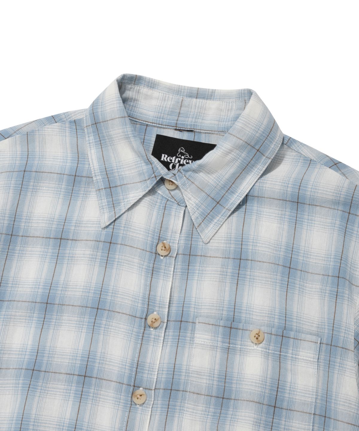 리트리버클럽(RETRIEVER CLUB) SLIM FIT CHECK SHIRT [BLUE]