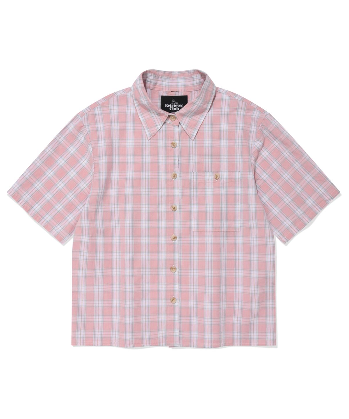 리트리버클럽(RETRIEVER CLUB) SLIM FIT CHECK SHIRT [PINK]