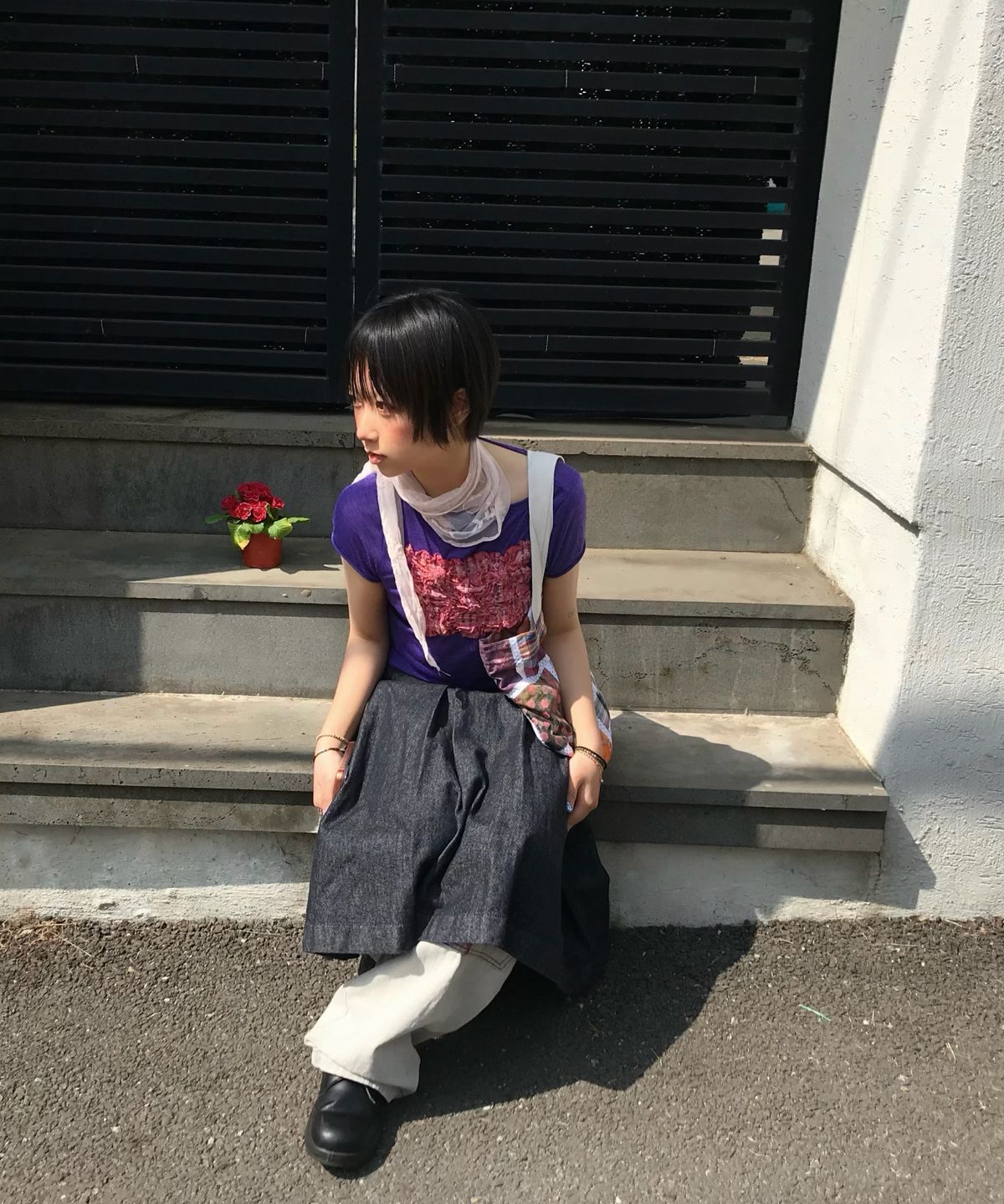 유얼쎄시(YOUR SASSY) Fairy Check Patch Tee (PURPLE)