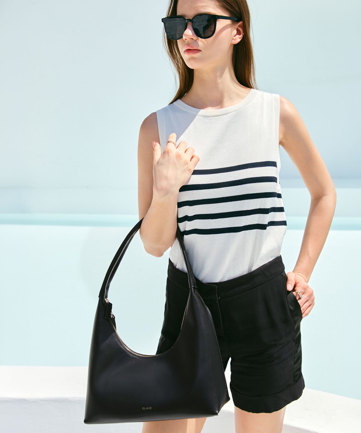 끌라베(CLAVE) 제이미 블랙 숄더백 (JAMIE Black Shoulder Bag)