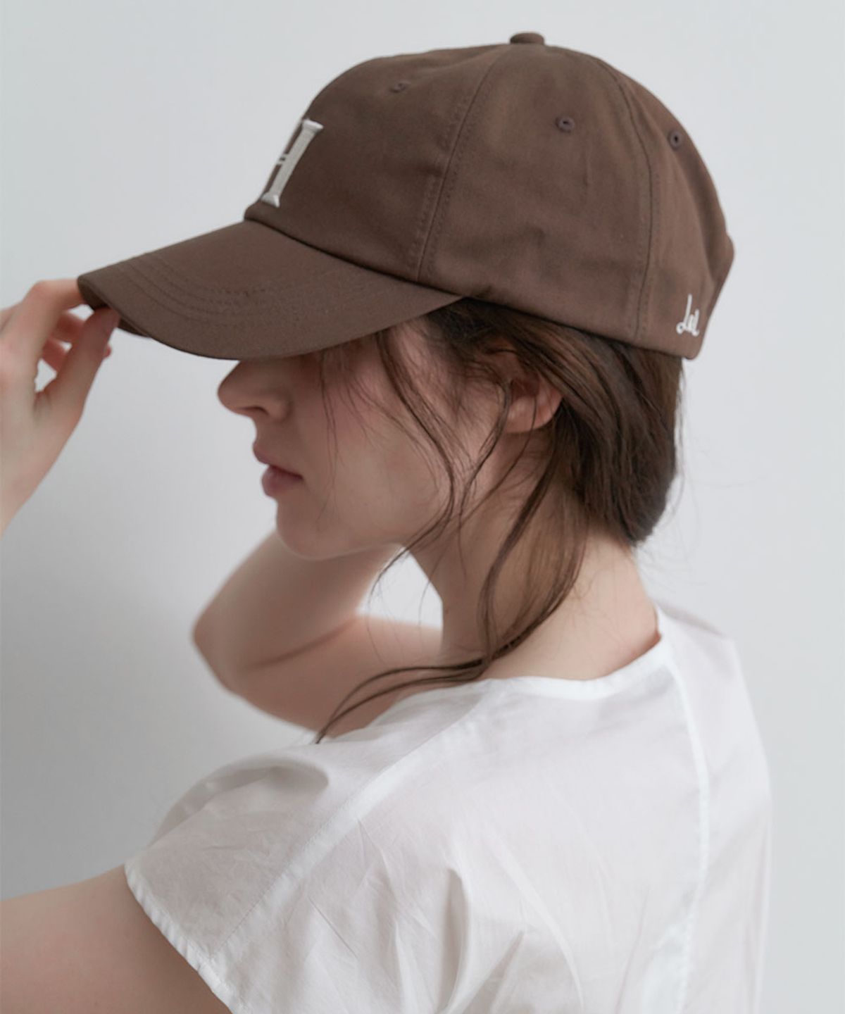 할렌(HALDEN) signature H logo ball cap (C081_brown)