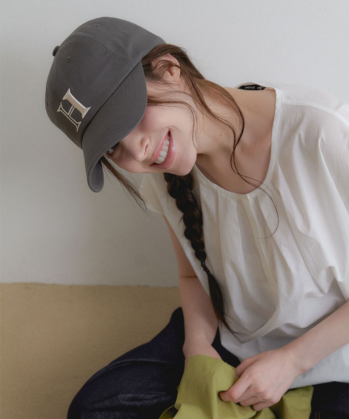 할렌(HALDEN) signature H logo ball cap (C081_charcoal)