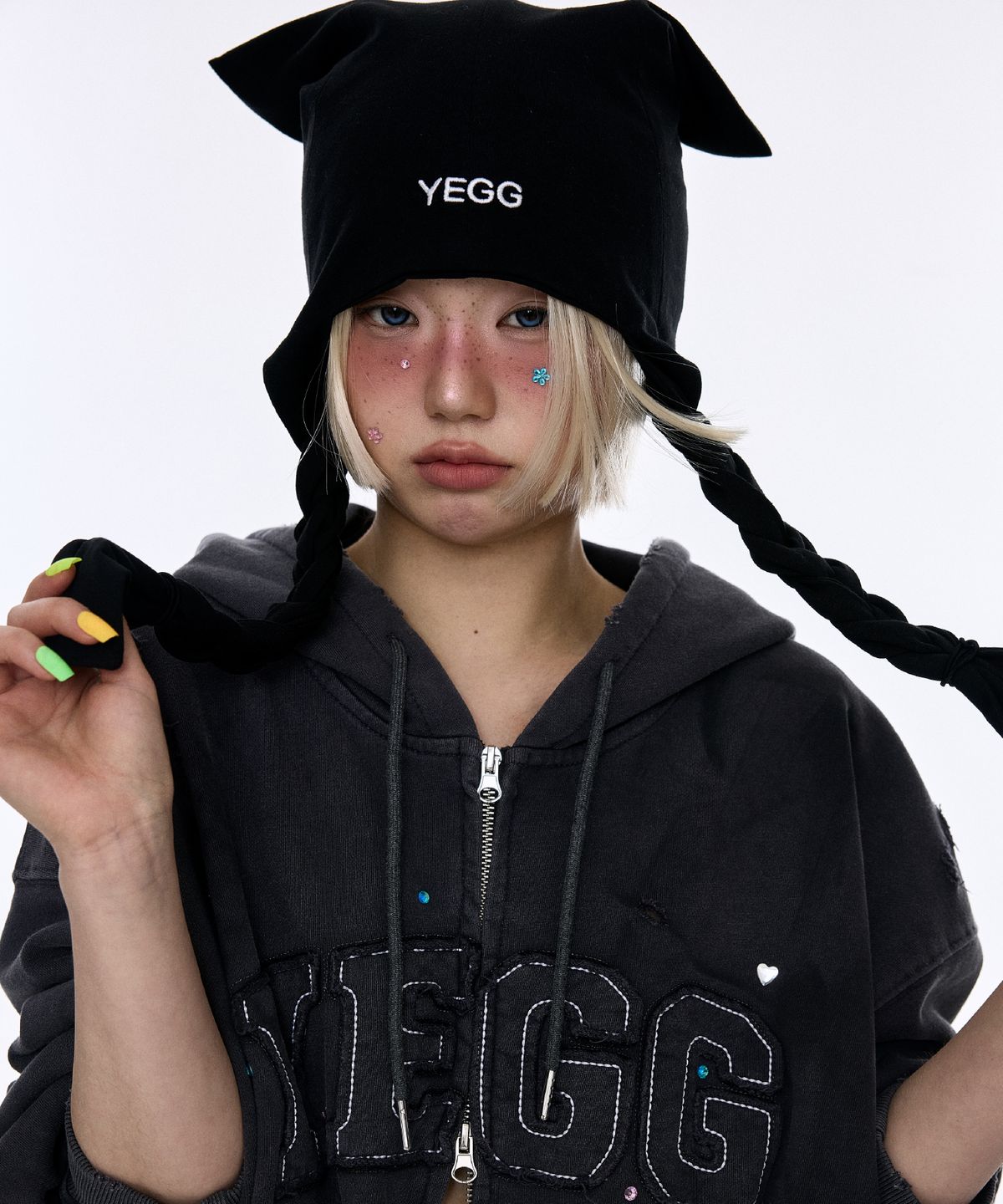 예그(YEGG) 이어 비니 블랙
