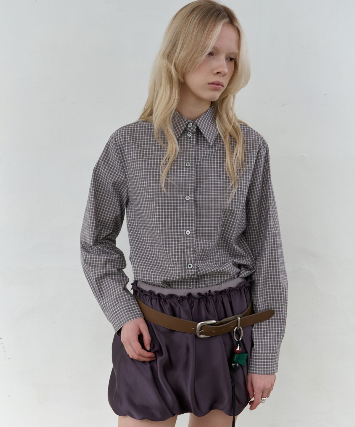 서란(SEORAN) Rava Check Shirt_Black