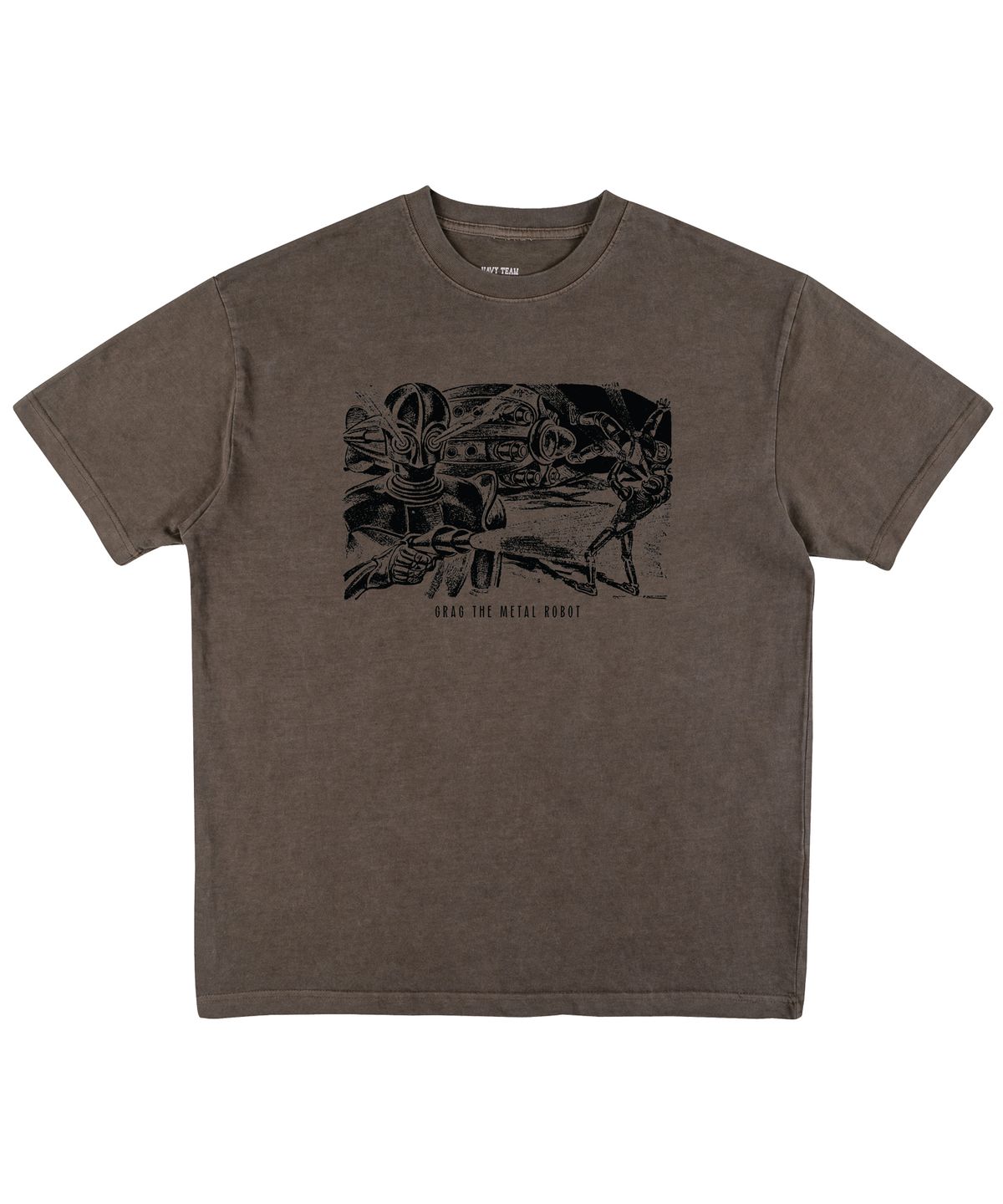 네이비팀(NAVYTEAM) Grag The Metal Robot 피그먼트 반팔 티셔츠(4color)