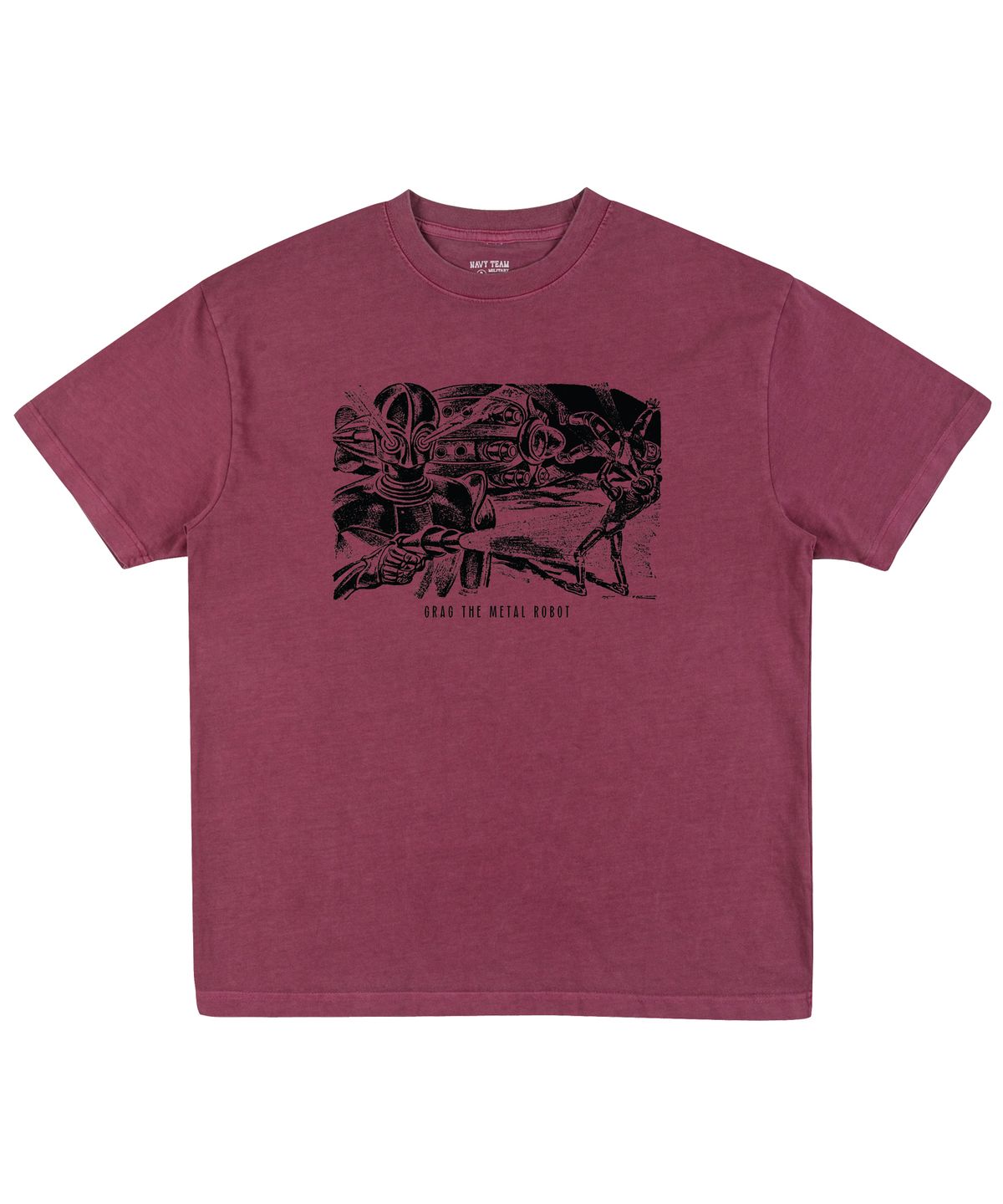 네이비팀(NAVYTEAM) Grag The Metal Robot 피그먼트 반팔 티셔츠(4color)