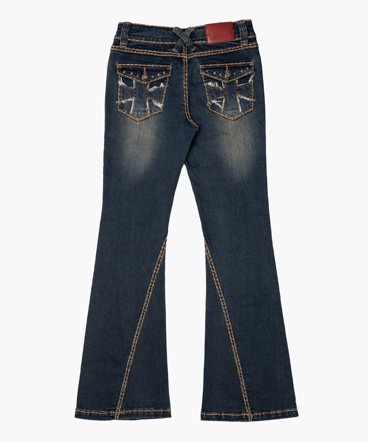 러프넥(ROUGHNECK) Bold Stich BootCut Denim Blue