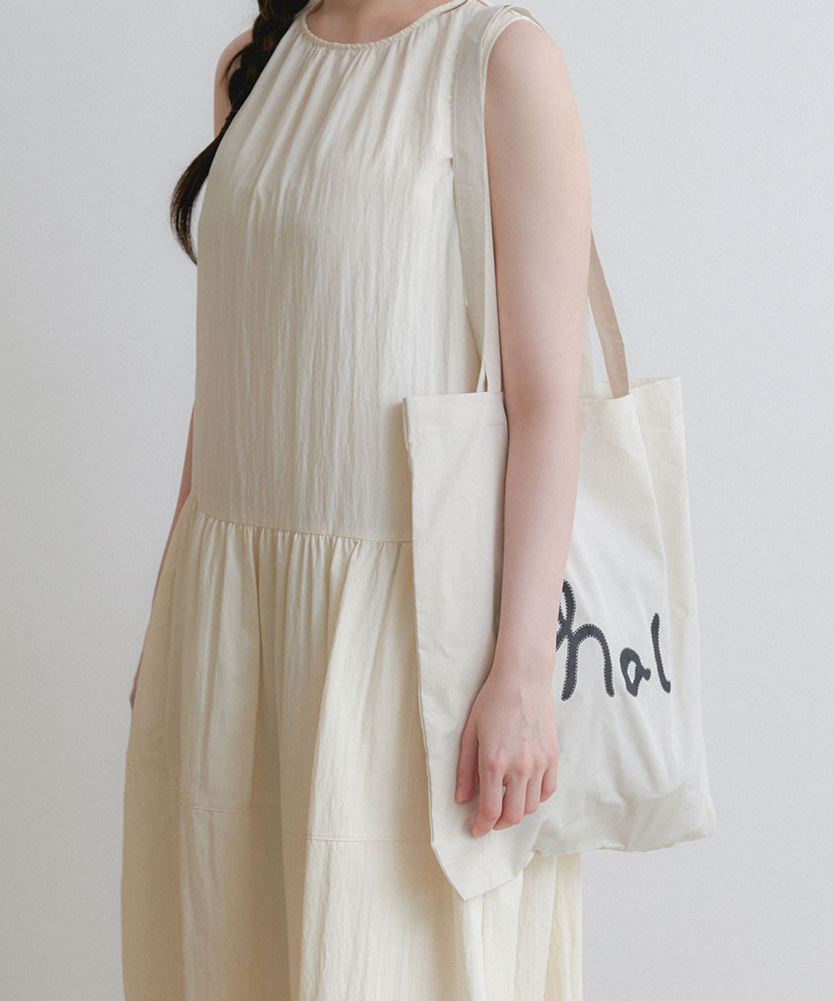 할렌(HALDEN) stitch logo daily eco bag (BA006_ivory)