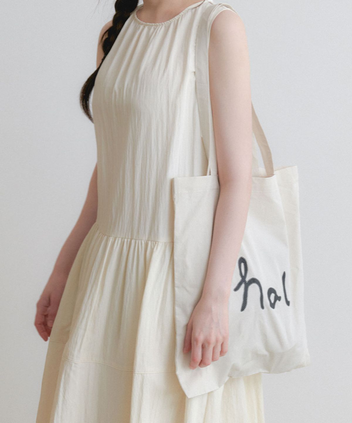 할렌(HALDEN) stitch logo daily eco bag (BA006_ivory)