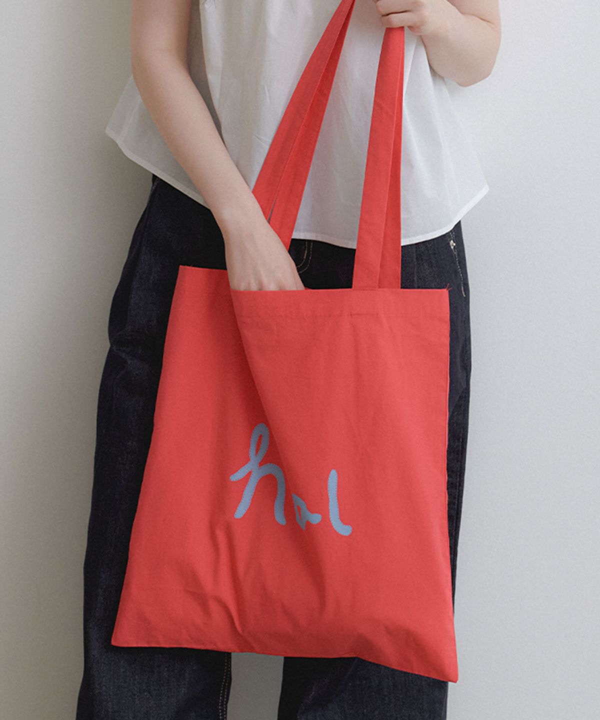 할렌(HALDEN) stitch logo daily eco bag (BA006_red)
