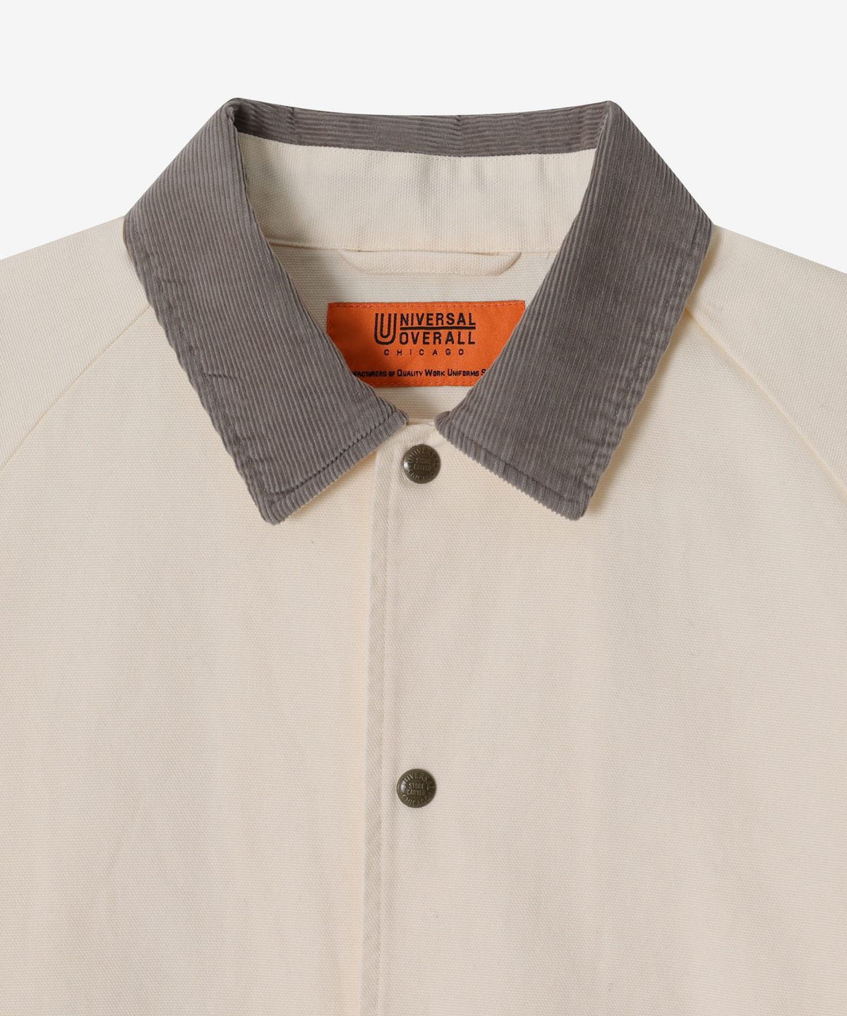 유니버셜 오버롤(UNIVERSAL OVERALL) [JP HERITAGE LINE] COTTON COACH JACKET CREAM