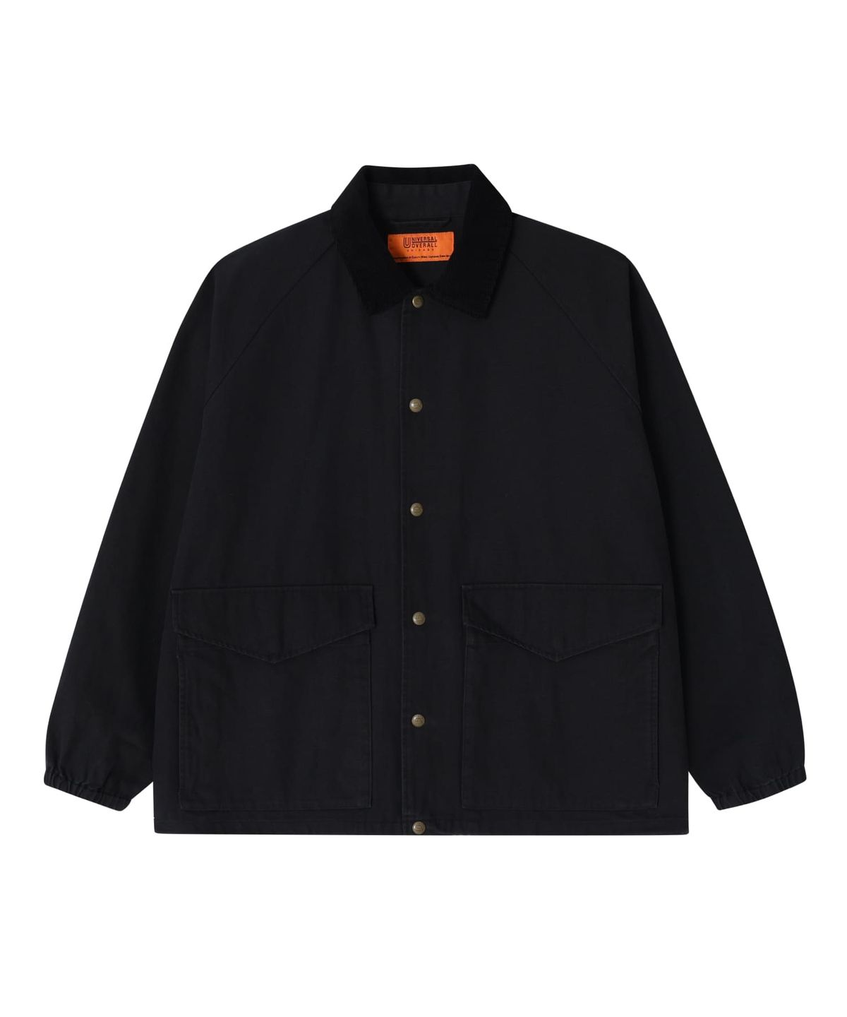유니버셜 오버롤(UNIVERSAL OVERALL) [JP HERITAGE LINE] COTTON COACH JACKET BLACK
