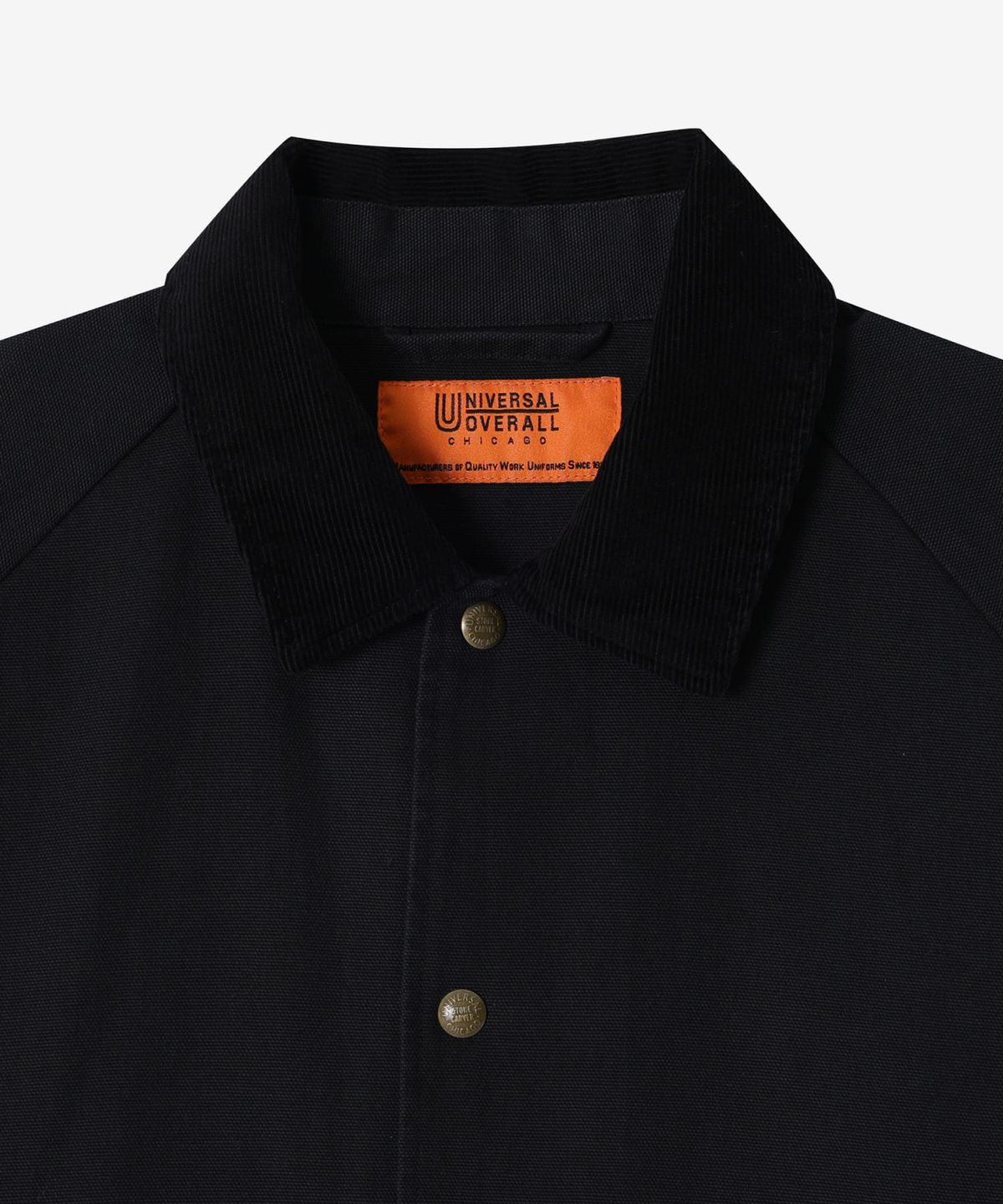 유니버셜 오버롤(UNIVERSAL OVERALL) [JP HERITAGE LINE] COTTON COACH JACKET BLACK