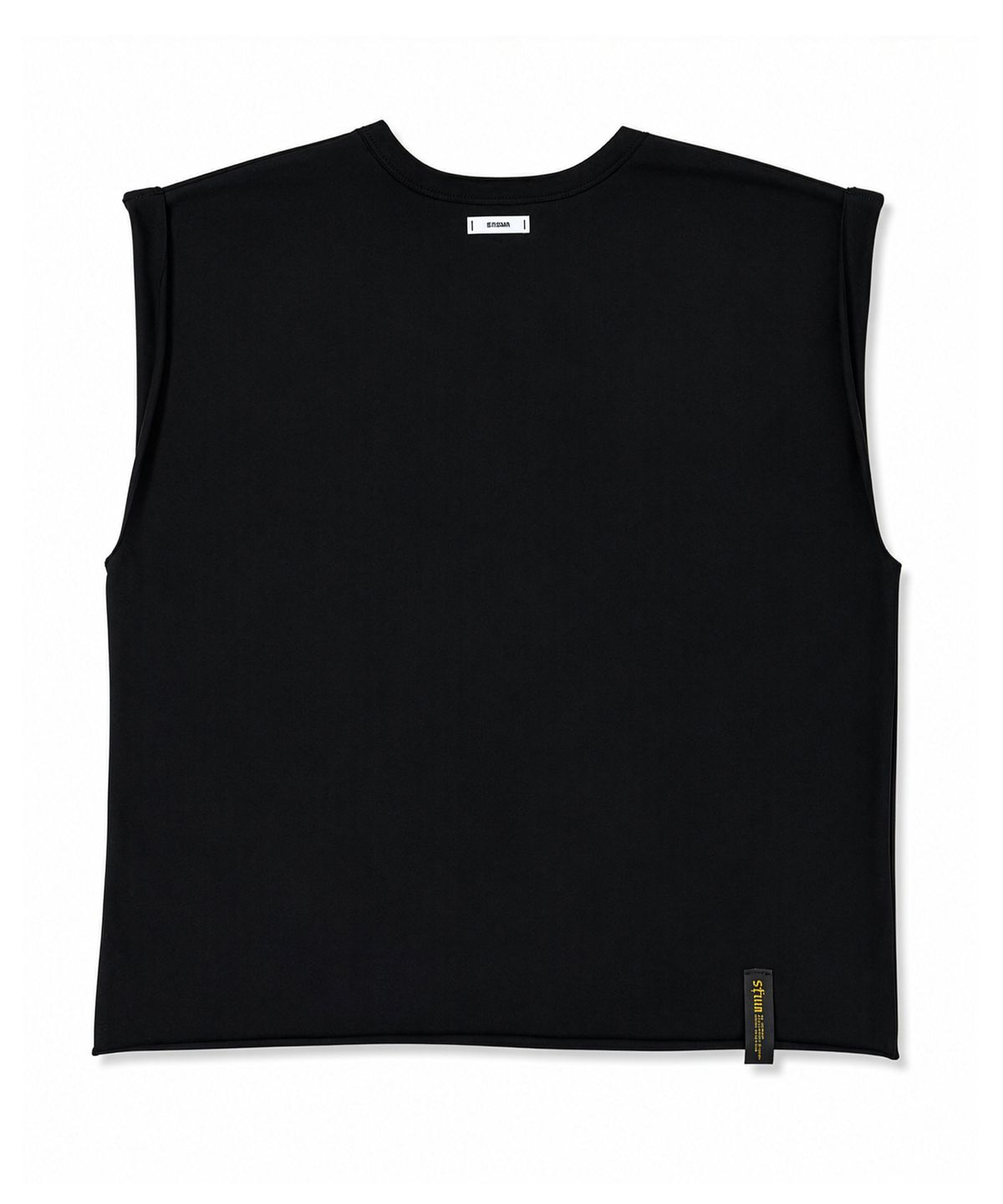 스티그마(STIGMA) RAW-CUT WASHED SLEEVELESS BLACK