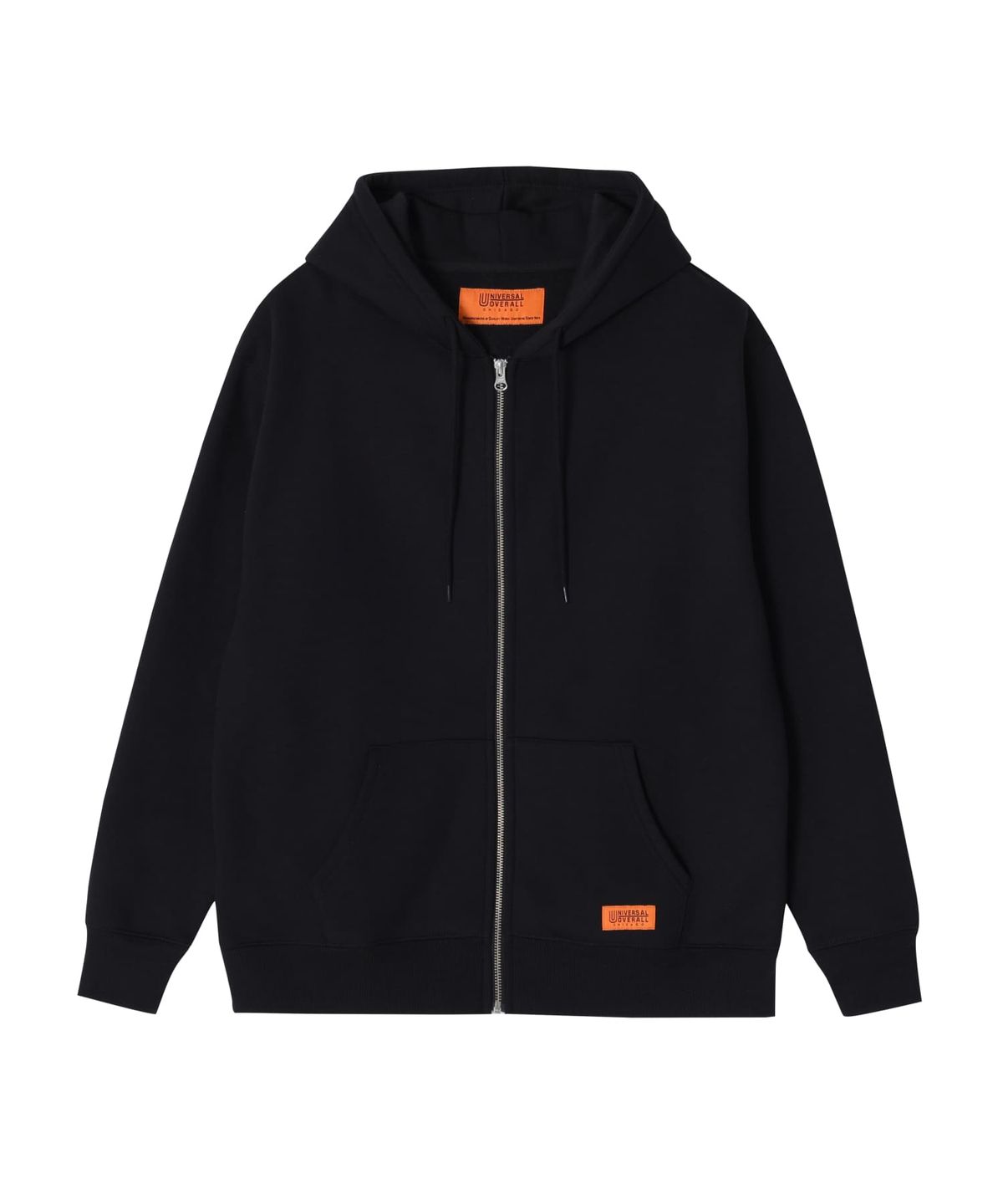유니버셜 오버롤(UNIVERSAL OVERALL) [JP COLLECTION ]SIGNATURE HOODIE ZIP-UP BLACK