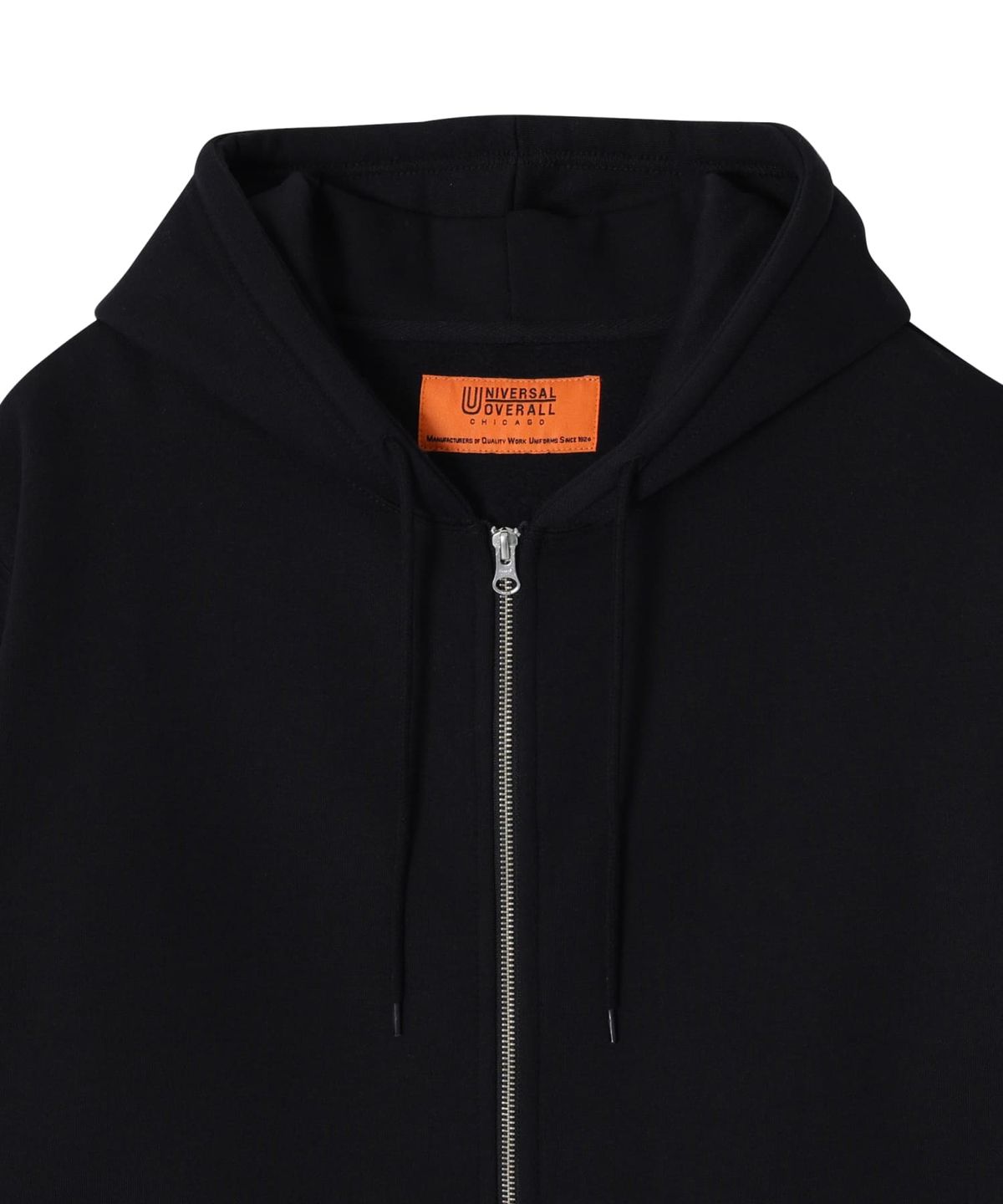 유니버셜 오버롤(UNIVERSAL OVERALL) [JP COLLECTION ]SIGNATURE HOODIE ZIP-UP BLACK
