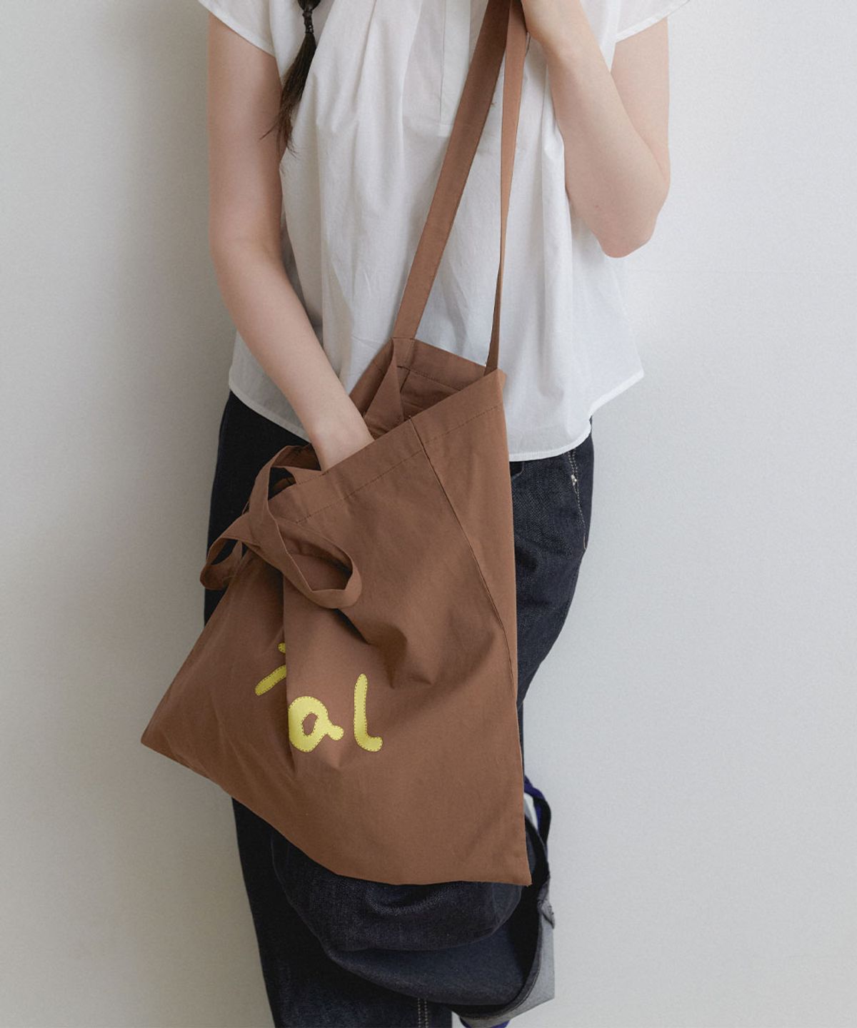 할렌(HALDEN) stitch logo daily eco bag (BA006_brown)