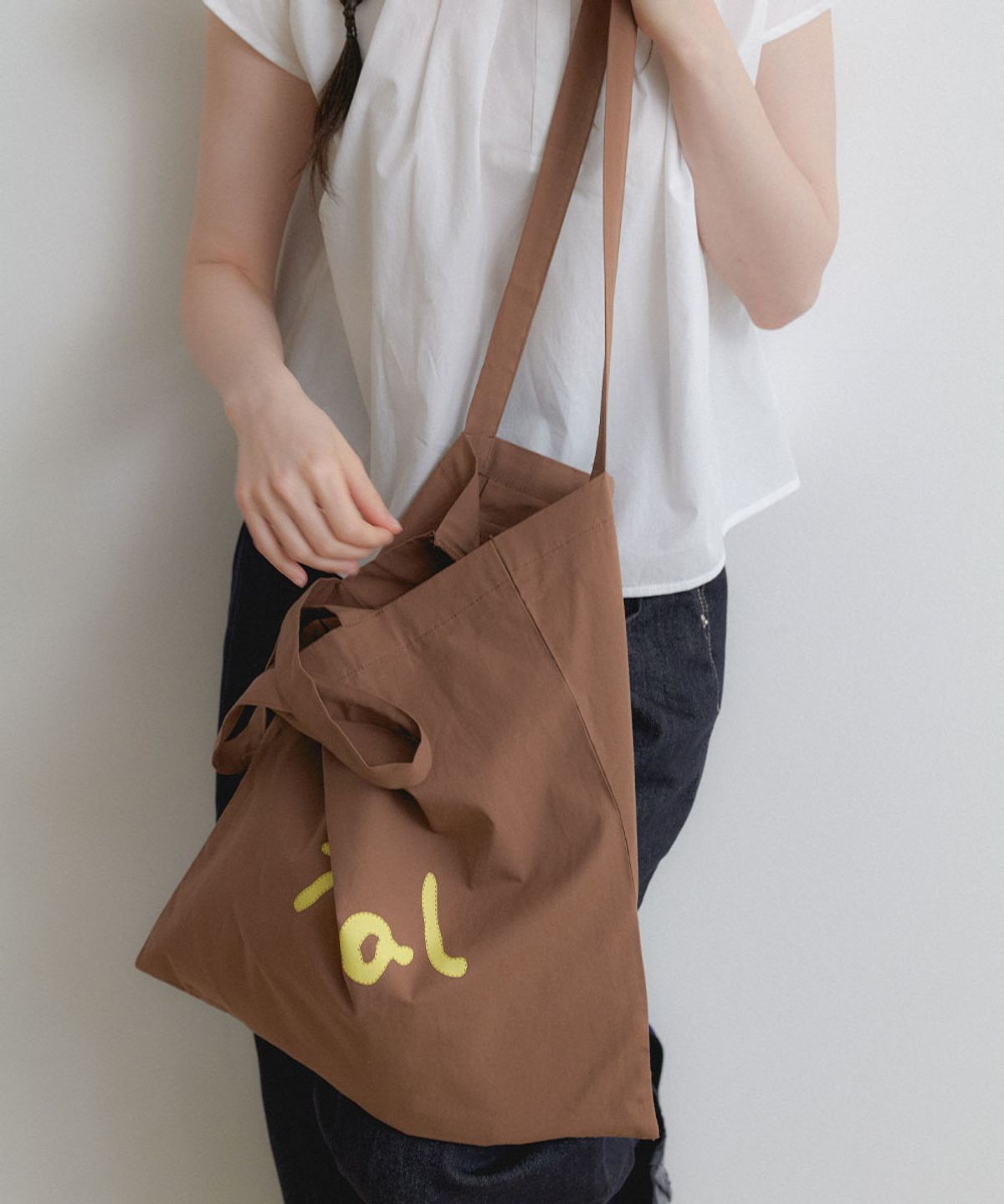 할렌(HALDEN) stitch logo daily eco bag (BA006_brown)