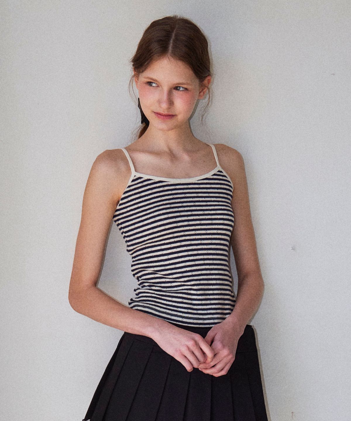 로긴 앤 로지(ROGIN N ROSIE) Stripe Rip Slim Sleeveless Navy