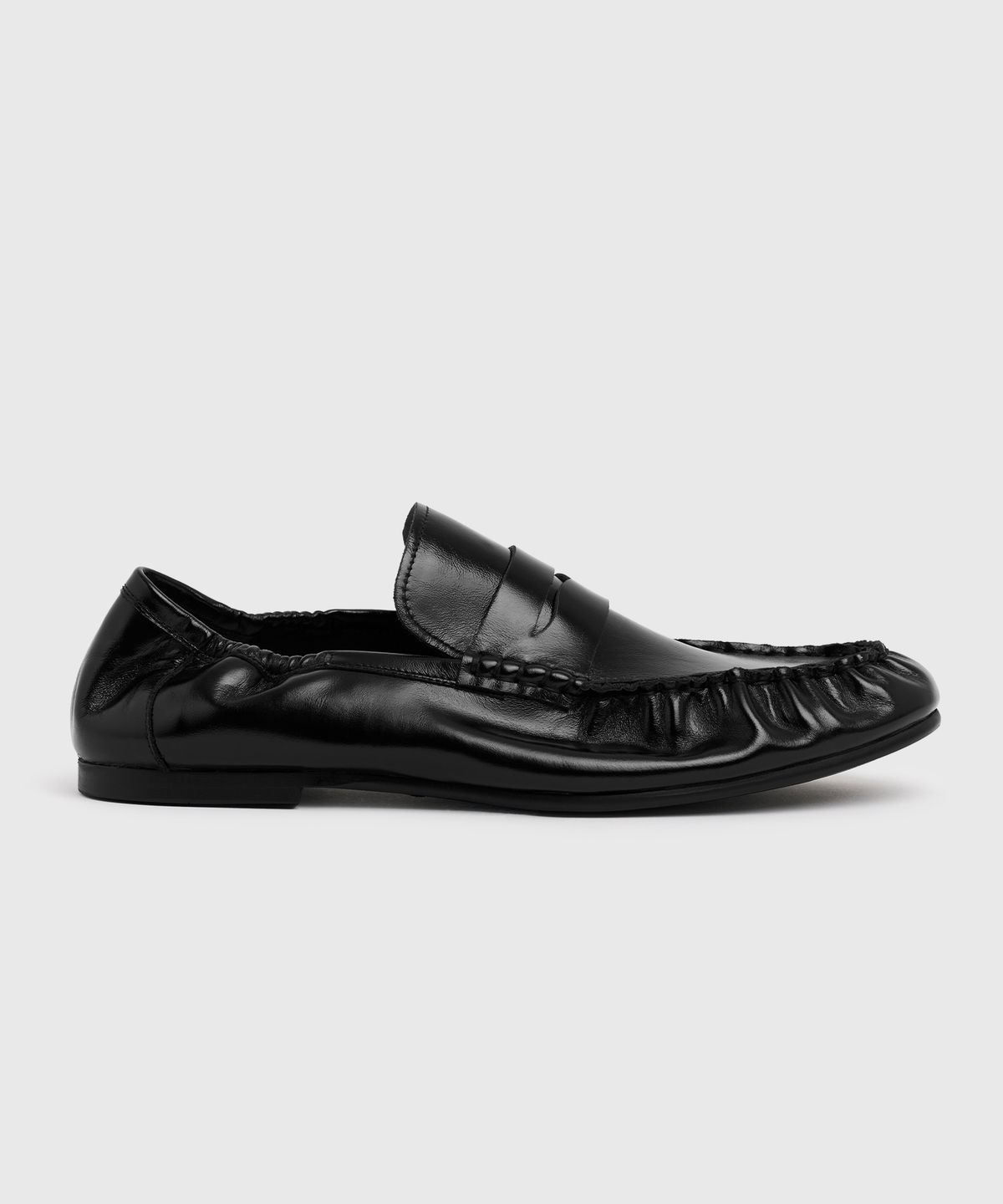 로스트가든(LOSTGARDEN) UNIFORM Pleats Banding Loafer Black