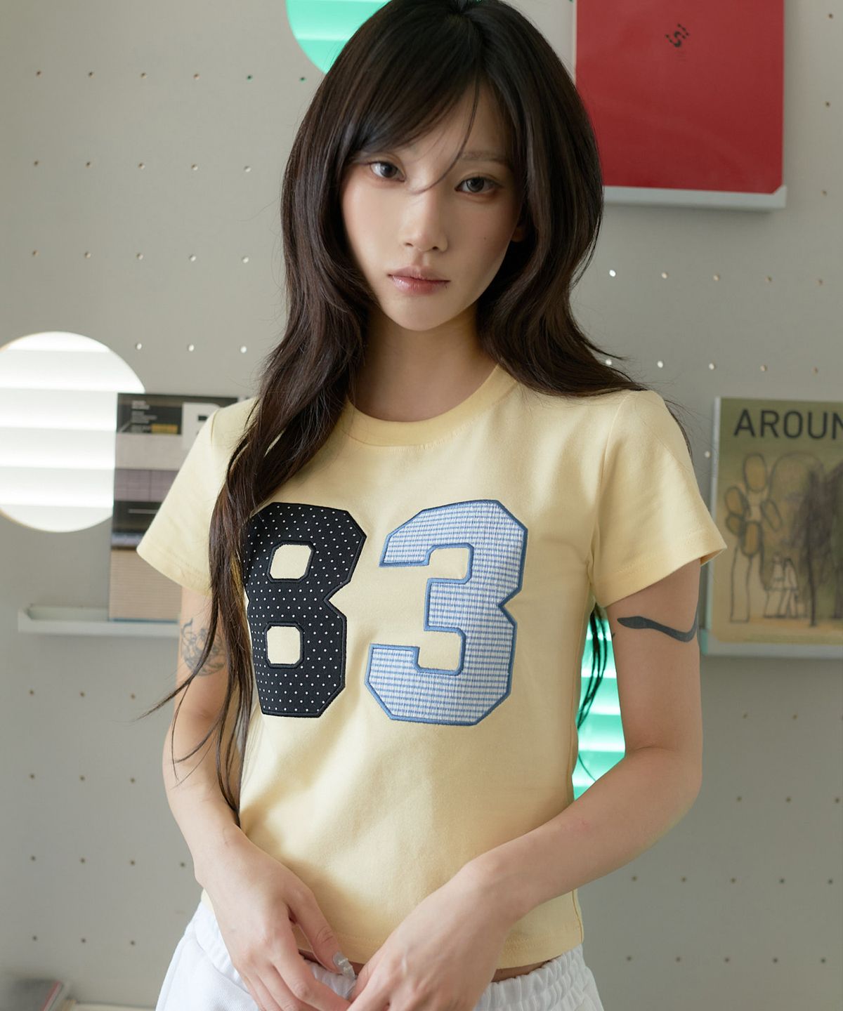 라티젠(LARTIGENT) L24 PATCH T-SHIRT(YELLOW)