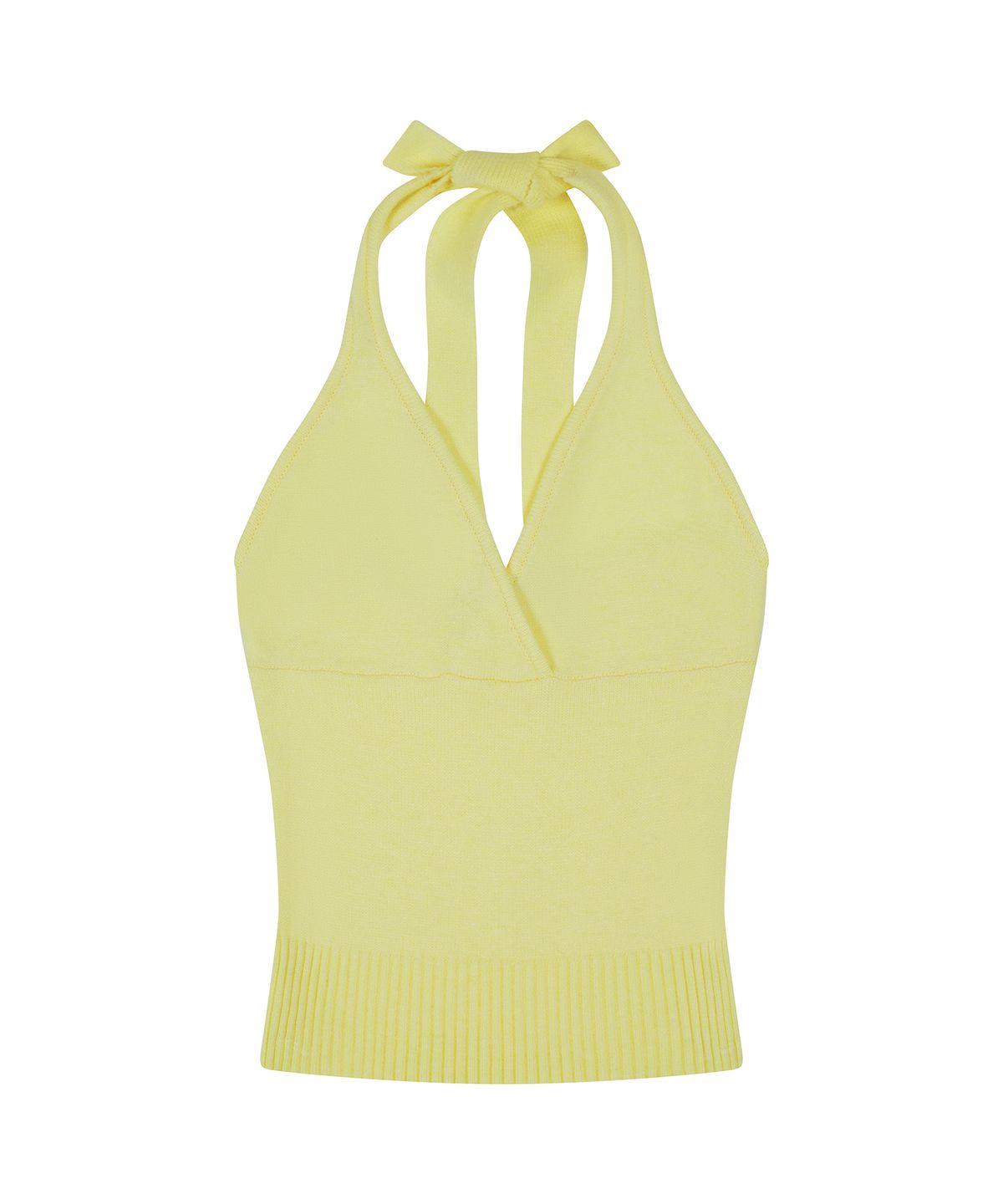 라티젠(LARTIGENT) L24 KNIT HALTER TOP(YELLOW)