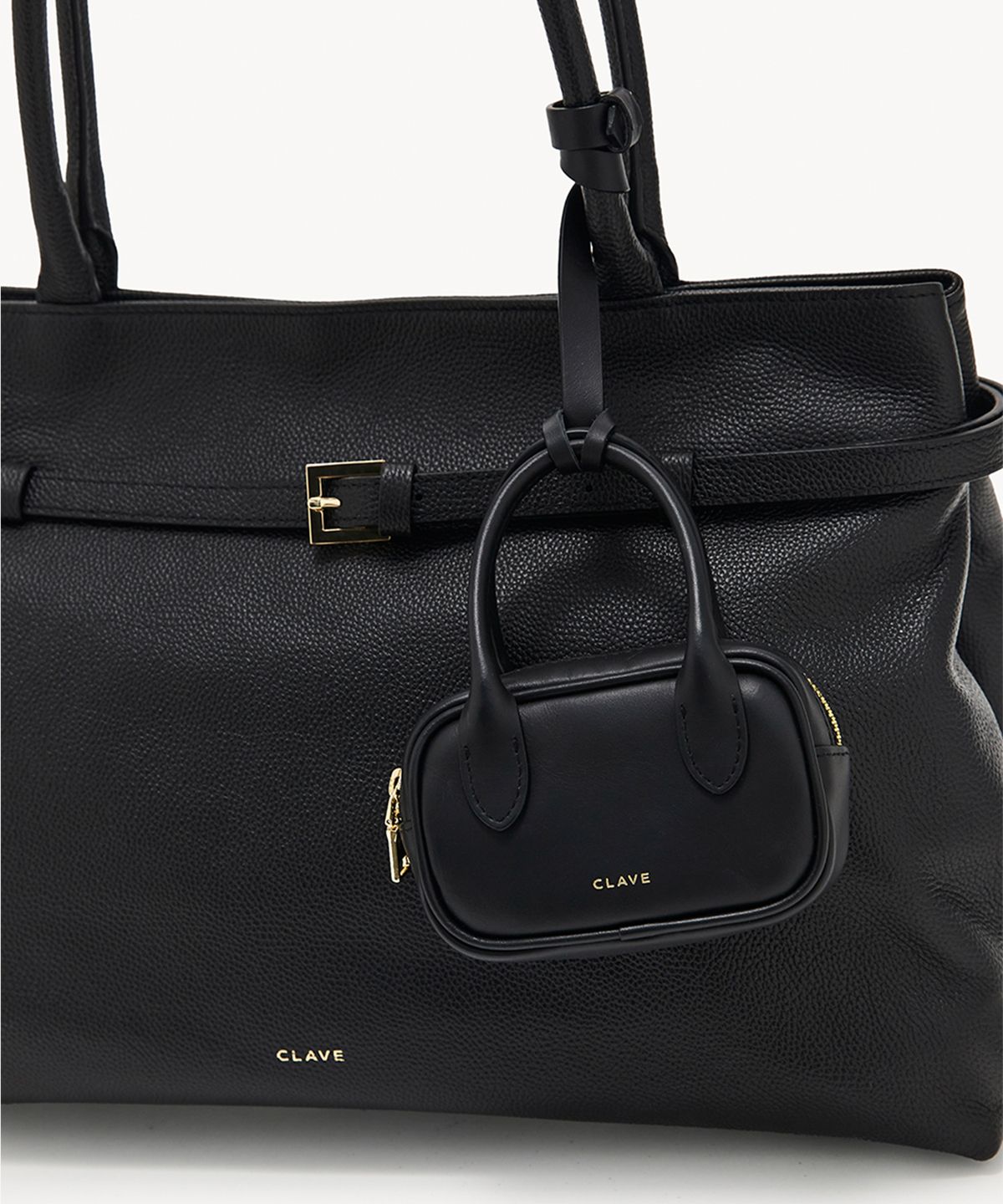 끌라베(CLAVE) 끌레어 블랙 토트백 (CLAIR Black Tote Bag)