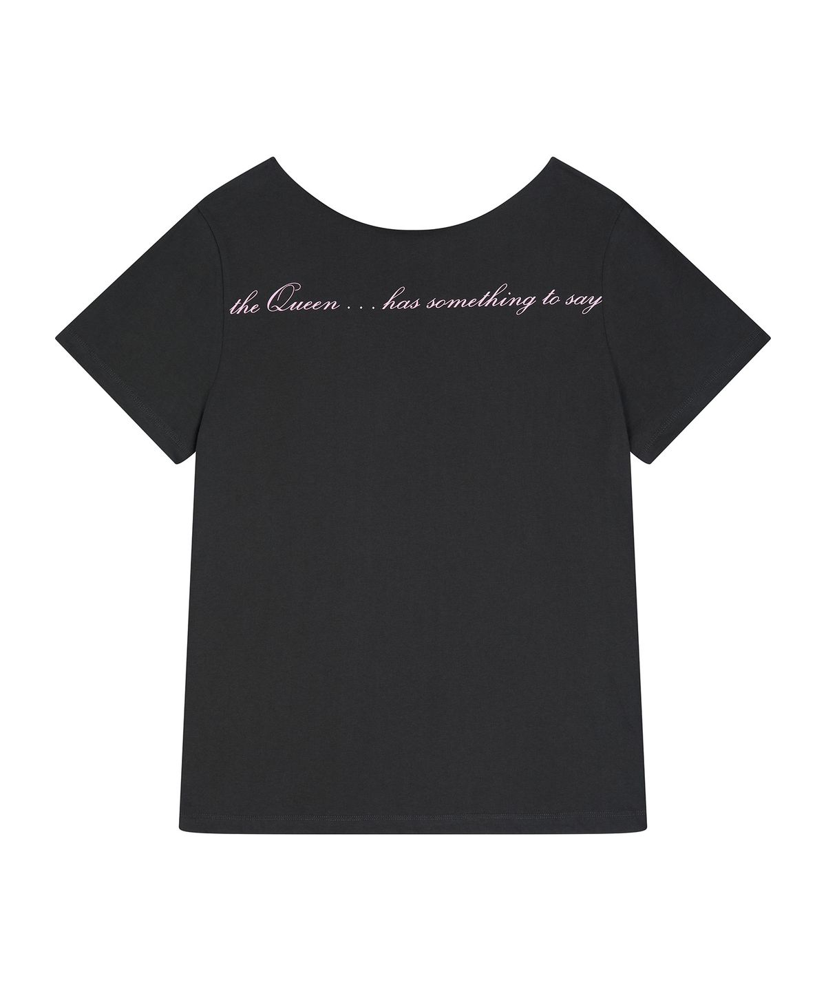 라티젠(LARTIGENT) QUEEN ONE-SHOULDER T-SHIRT(CHARCOAL)