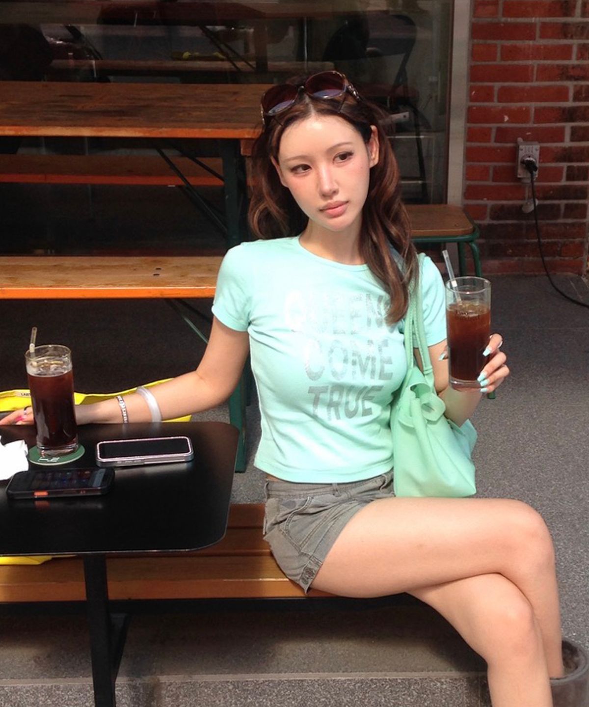 라티젠(LARTIGENT) QUEEN T-SHIRT(MINT)