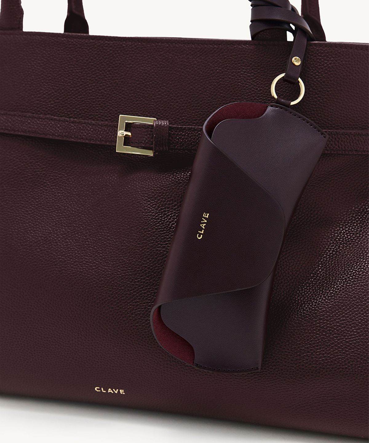 끌라베(CLAVE) 끌레어 버건디 토트백 (CLAIR Burgundy Tote Bag)