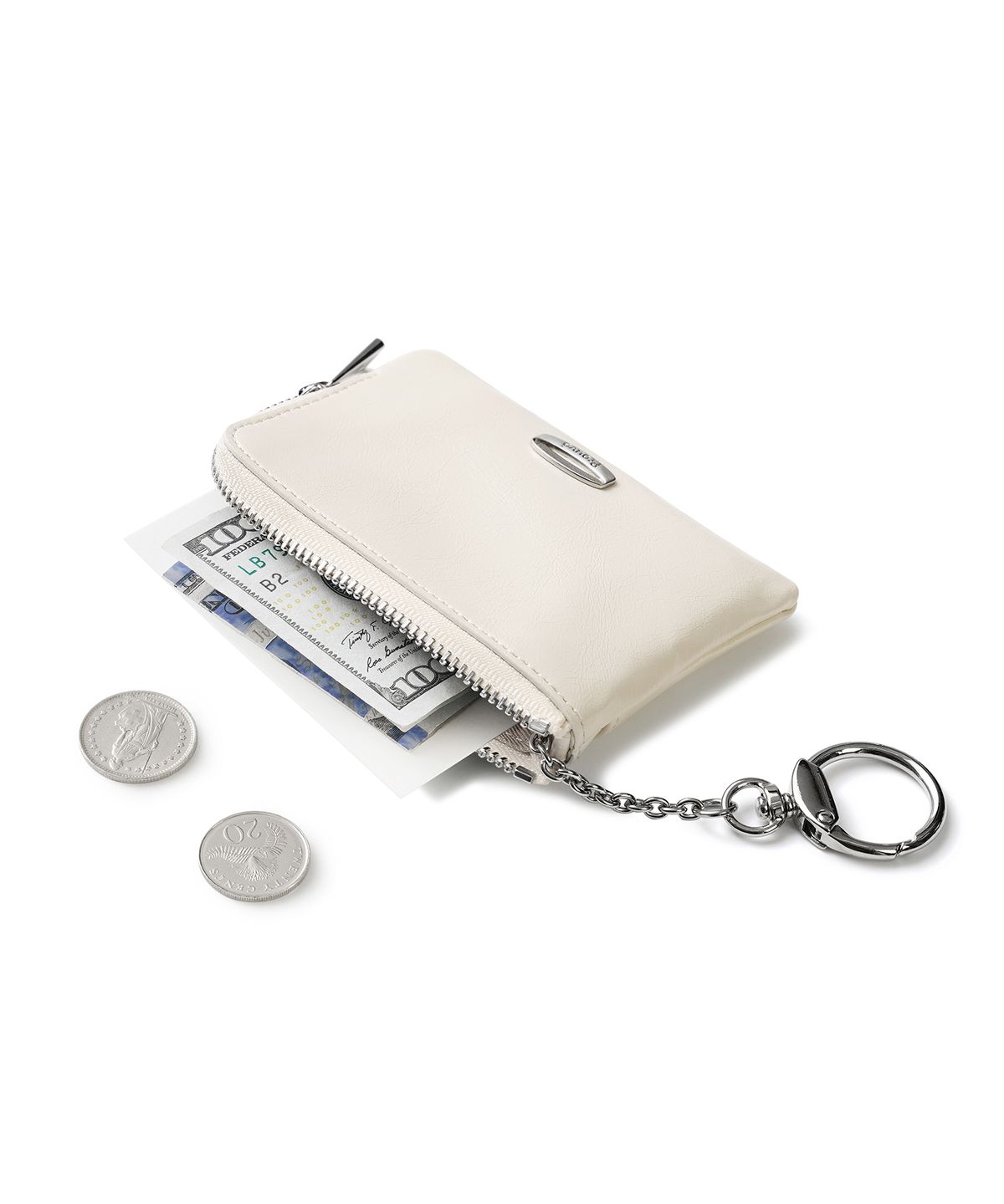 프루베(PROUVE) PR ZIPPER POCKET WALLET - CREAM