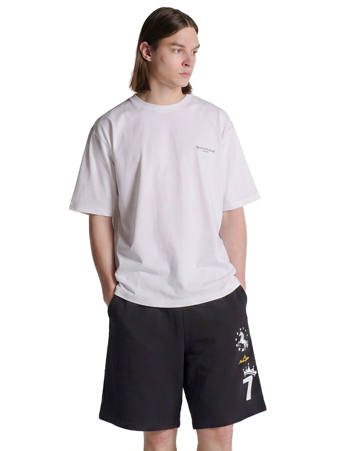 라 메종 스튜디오(LA MAISON STUDIO) STAR HORSE BERMUDA SHORTS BLACK(FCG2PT817M)