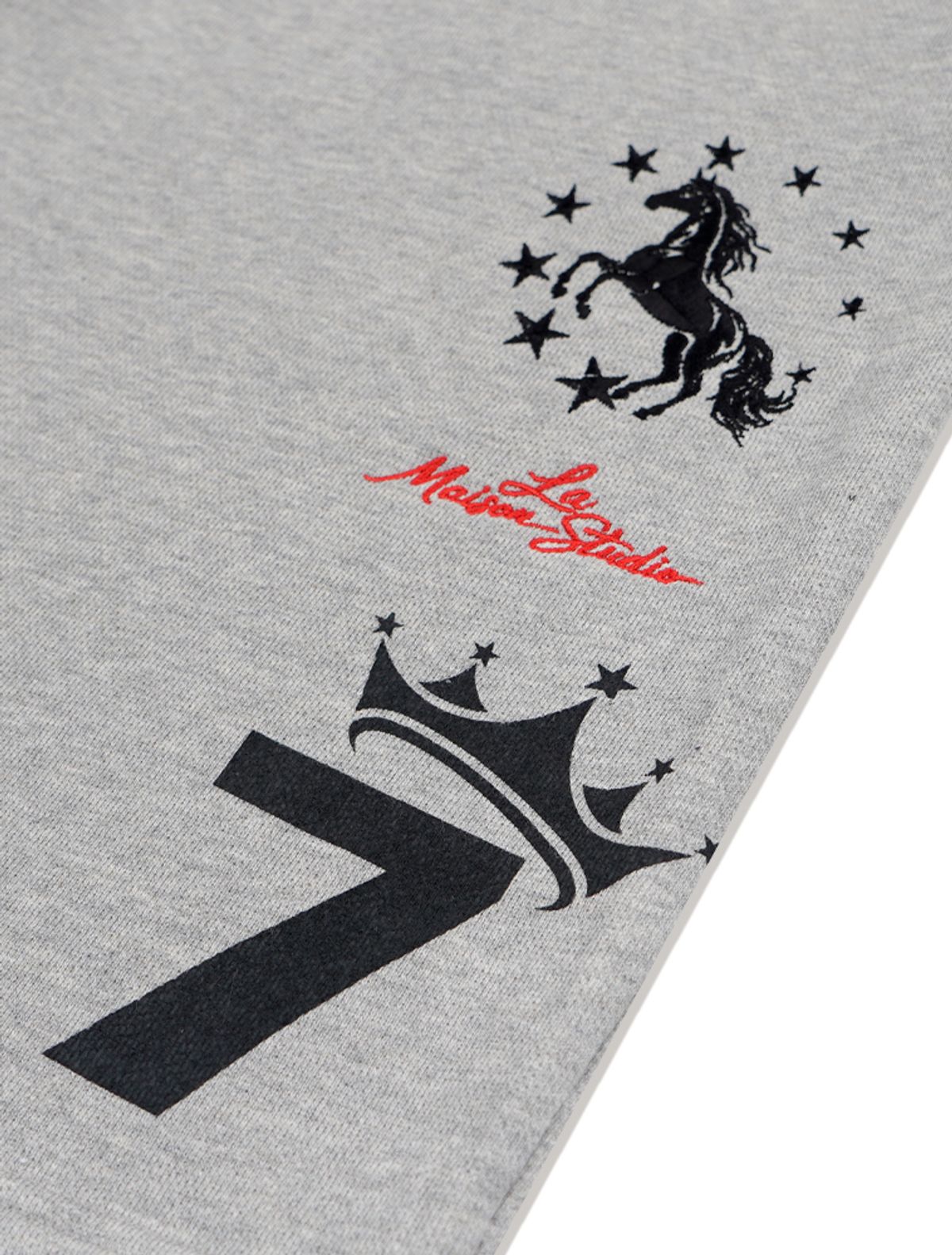 라 메종 스튜디오(LA MAISON STUDIO) STAR HORSE BERMUDA SHORTS MELANGRAY(FCG2PT817M)