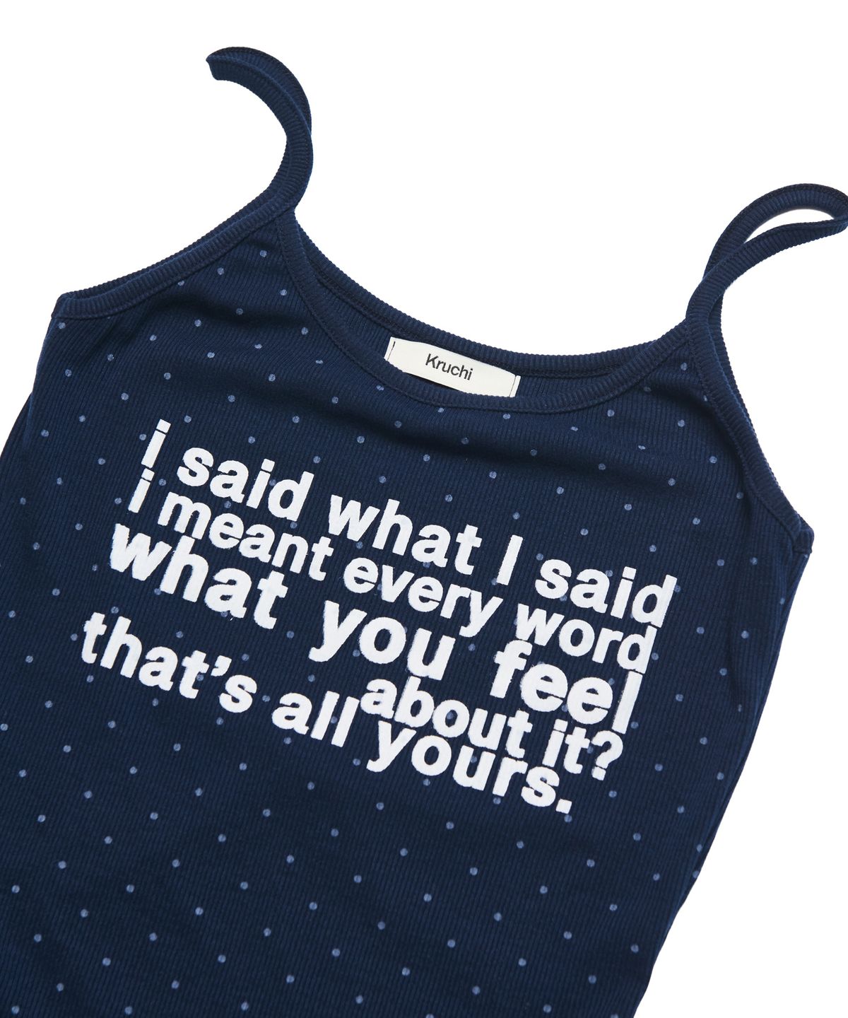 크루치(KRUCHI) i said what I said  Sleeveless (NAVY)