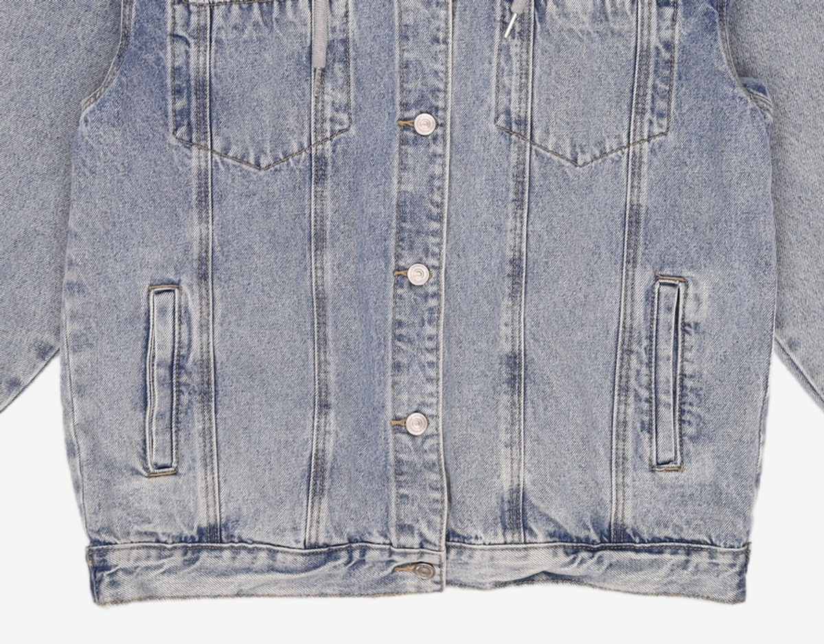 미쏘(MIXXO) 후드 데님 자켓 MIWJEC307J M