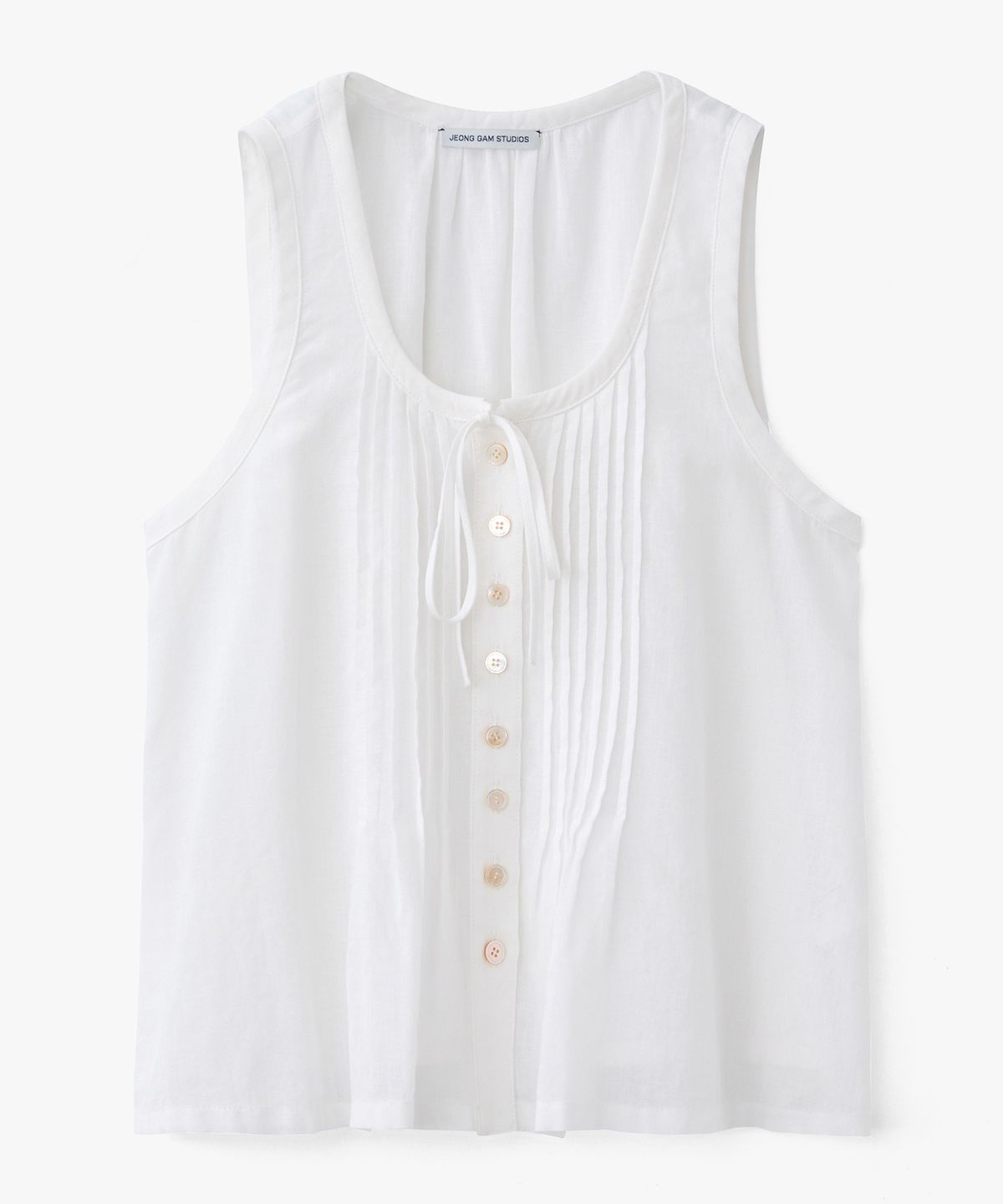 정감 스튜디오(JEONGGAM STUDIOS) Pintuck Sleeveless Top_4 Color