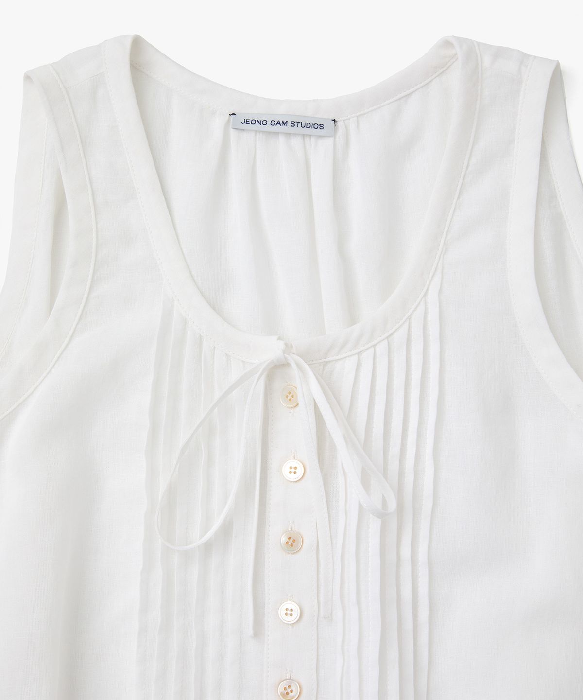정감 스튜디오(JEONGGAM STUDIOS) Pintuck Sleeveless Top_4 Color