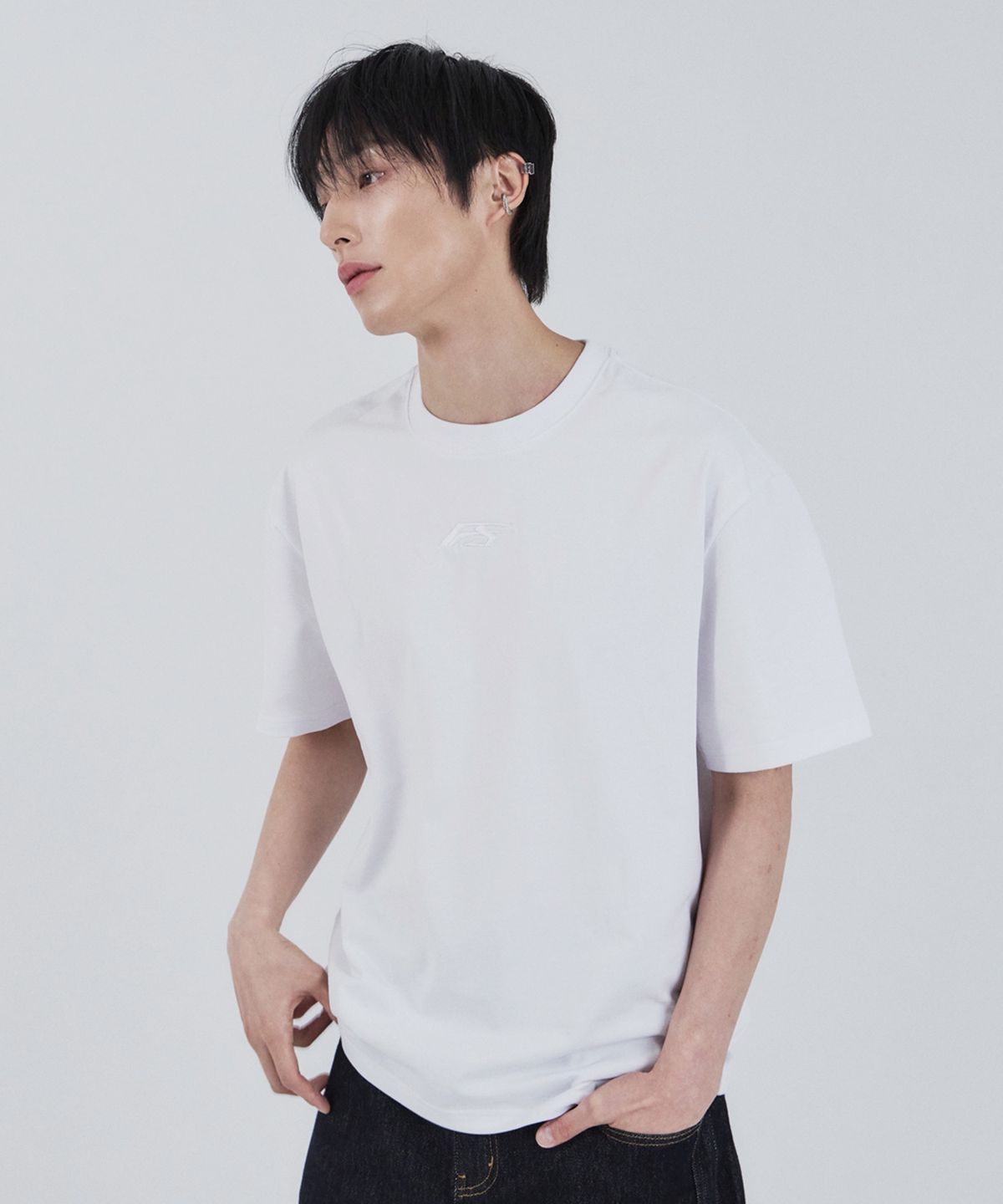포스센스티브(FORCESENSITIVE) FS LOGO REGULAR FIT  T-SHIRT (WH) 2PACK