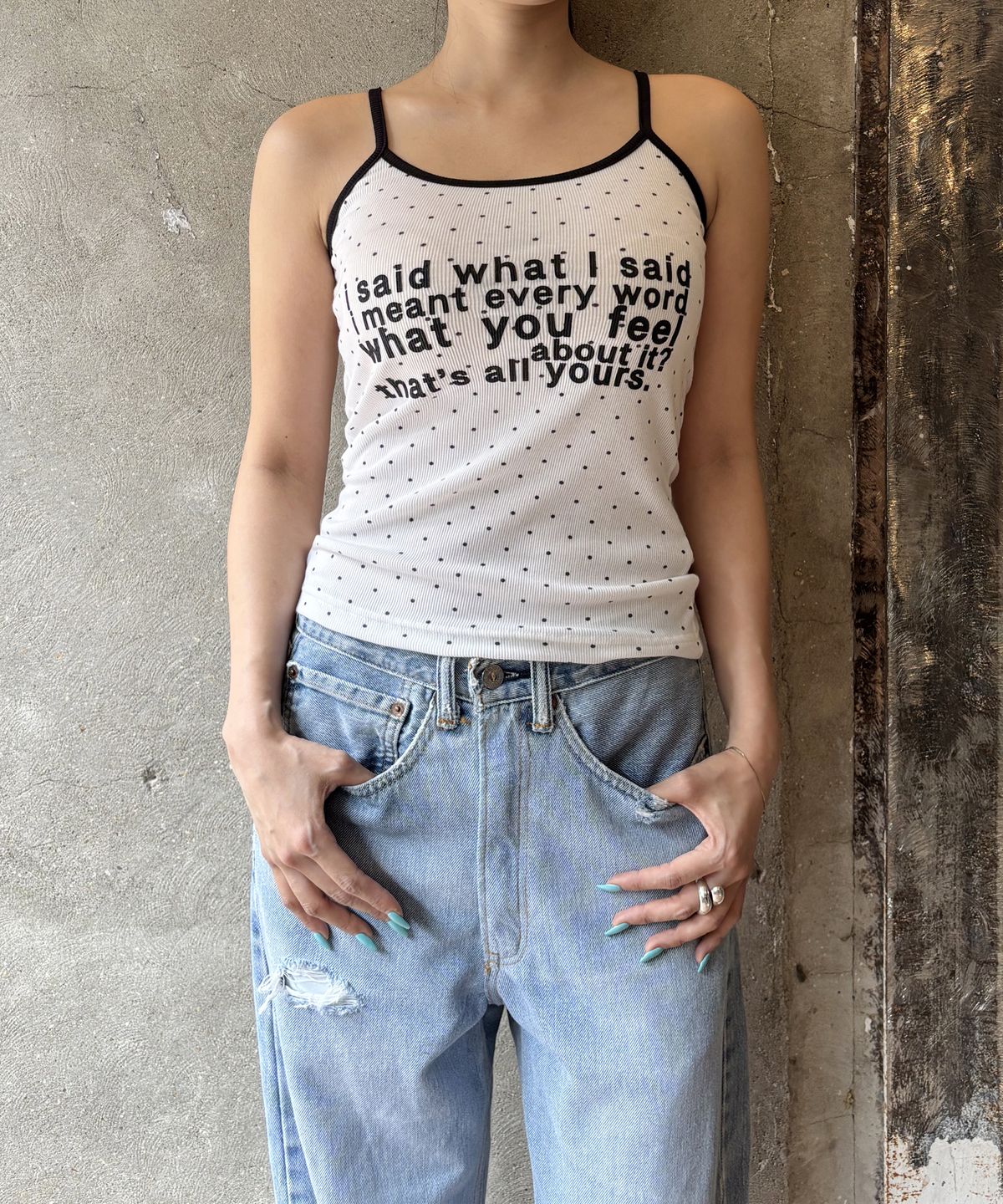 크루치(KRUCHI) i said what I said  Sleeveless (WHITE)