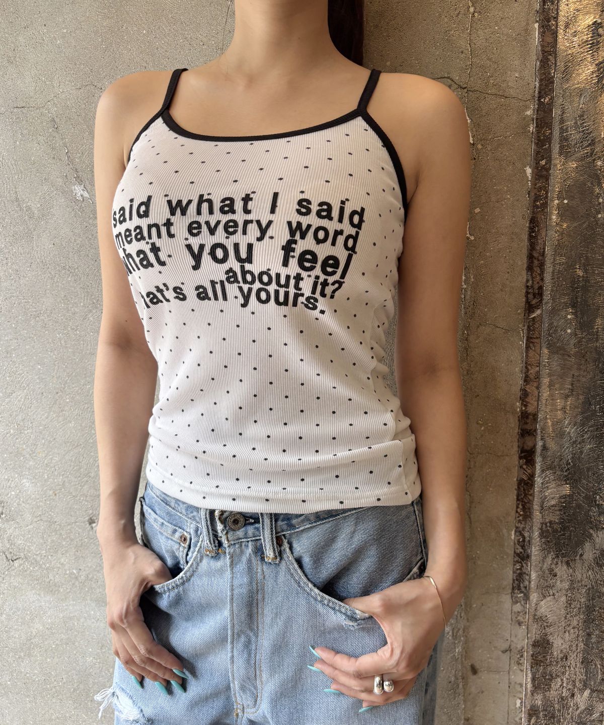 크루치(KRUCHI) i said what I said  Sleeveless (WHITE)