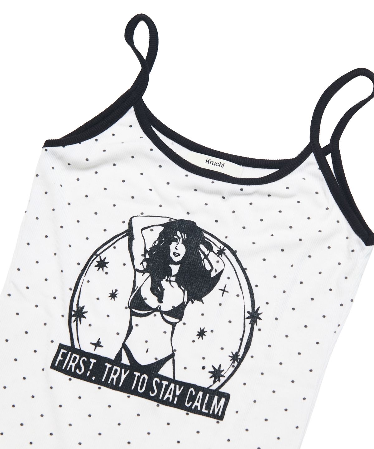 크루치(KRUCHI) TRY TO STAY CALM Sleeveless (WHITE)