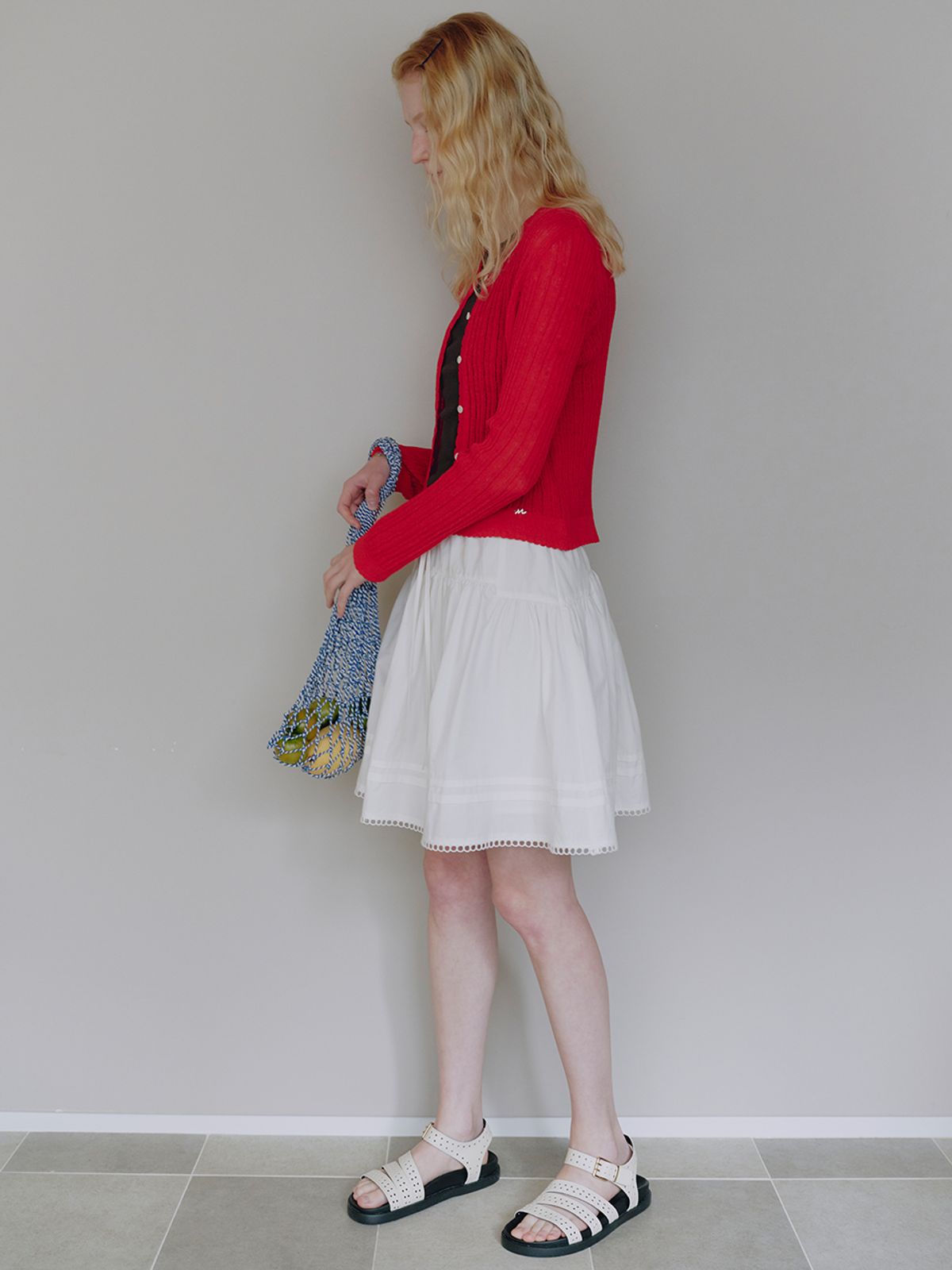 뮈뮈에르(MUEMUER) Pintuck Banding Mini Skirt MU2634SK309M