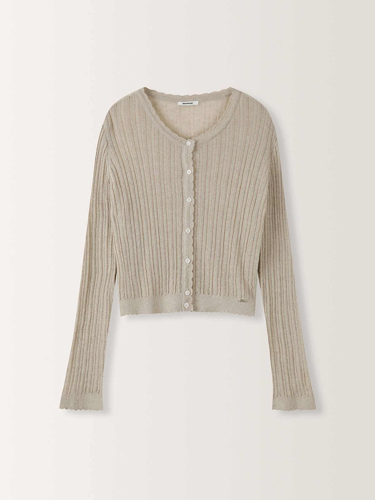 뮈뮈에르(MUEMUER) Scalloped Slim Cardigan MU2634CD304M