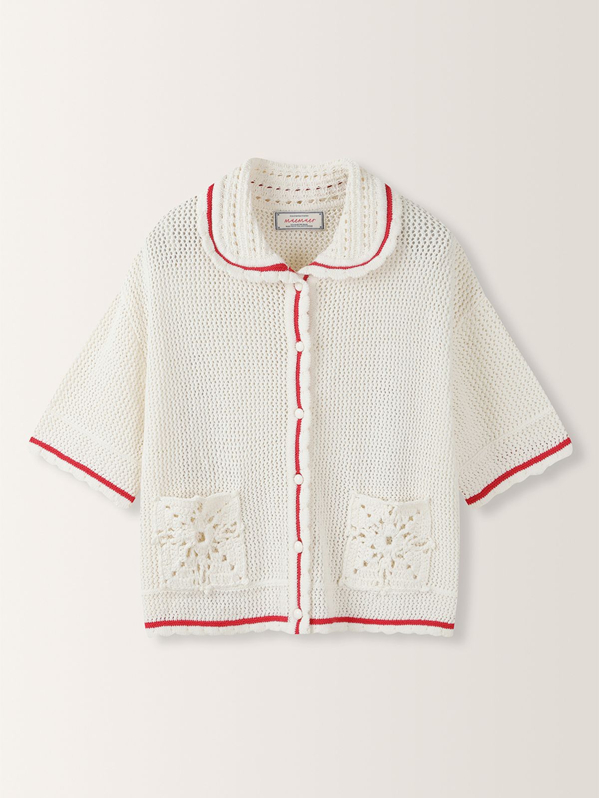 뮈뮈에르(MUEMUER) Crochet Pocket Cardigan MU2634CD303M