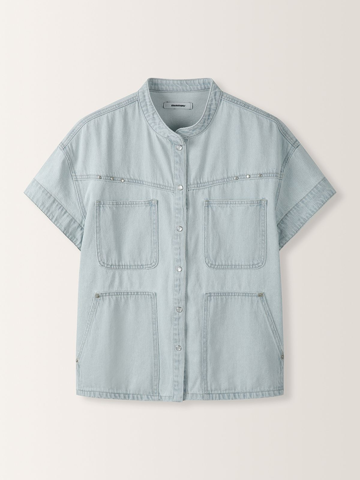 뮈뮈에르(MUEMUER) Fluid Denim Shirt MU2634BL308M